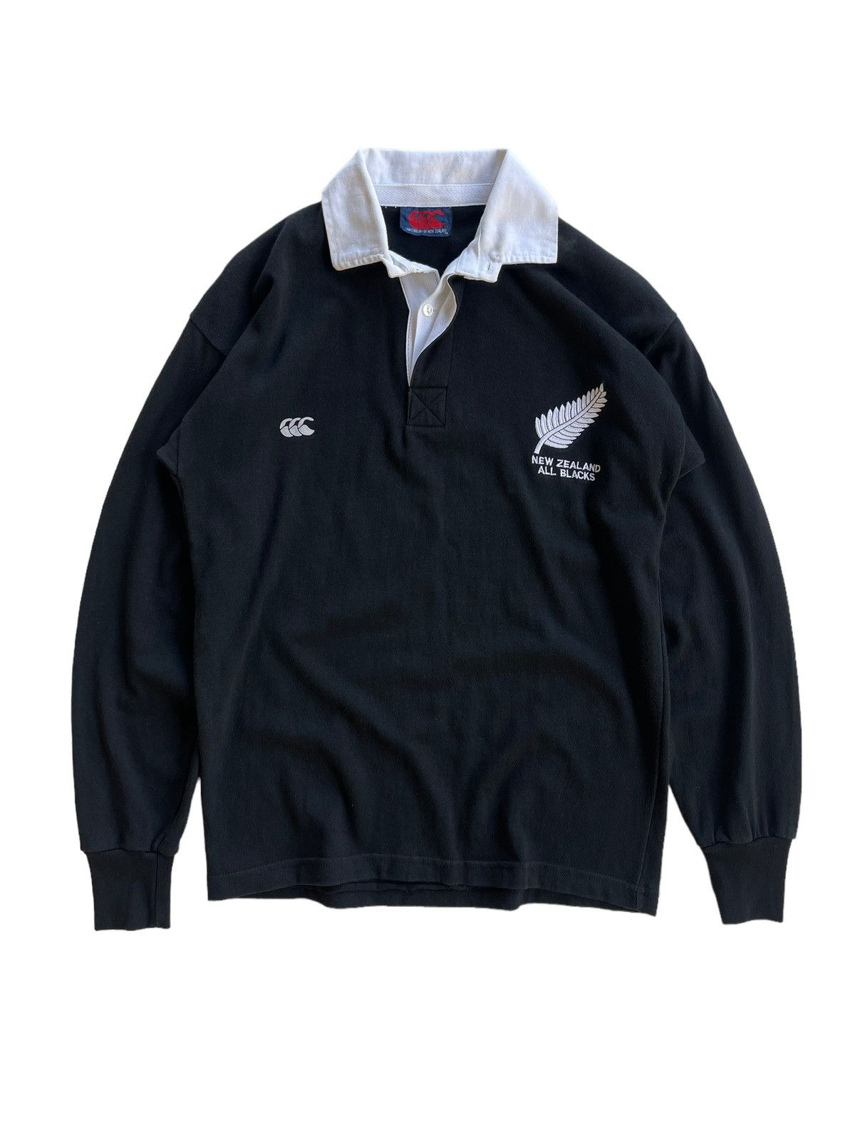 Canterbury of New Zealand Vintage Canterburry New Zealand All Black Rugby Shirt Size US S / EU 44-46 / 1 - 1 Thumbnail