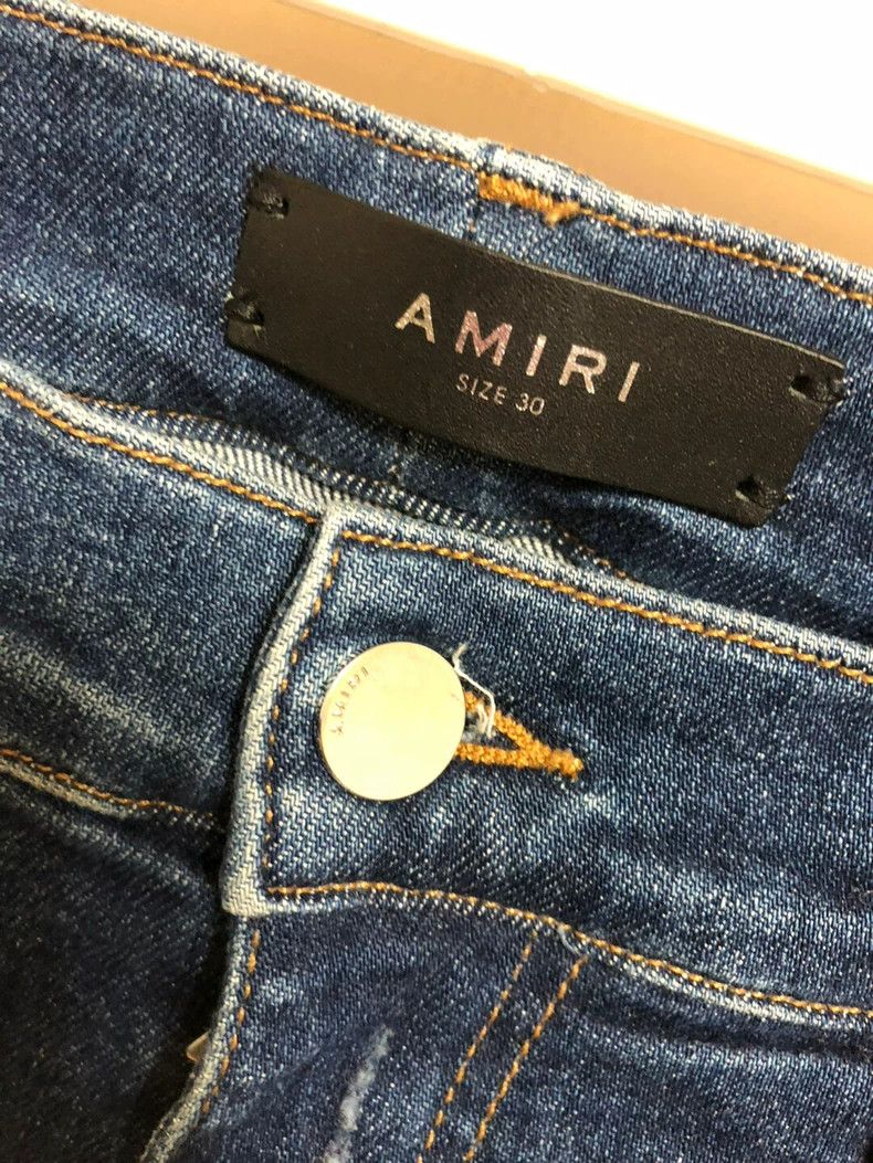 Amiri Amiri MX2 Leather Patch Jeans Size US 30 / EU 46 - 8 Thumbnail
