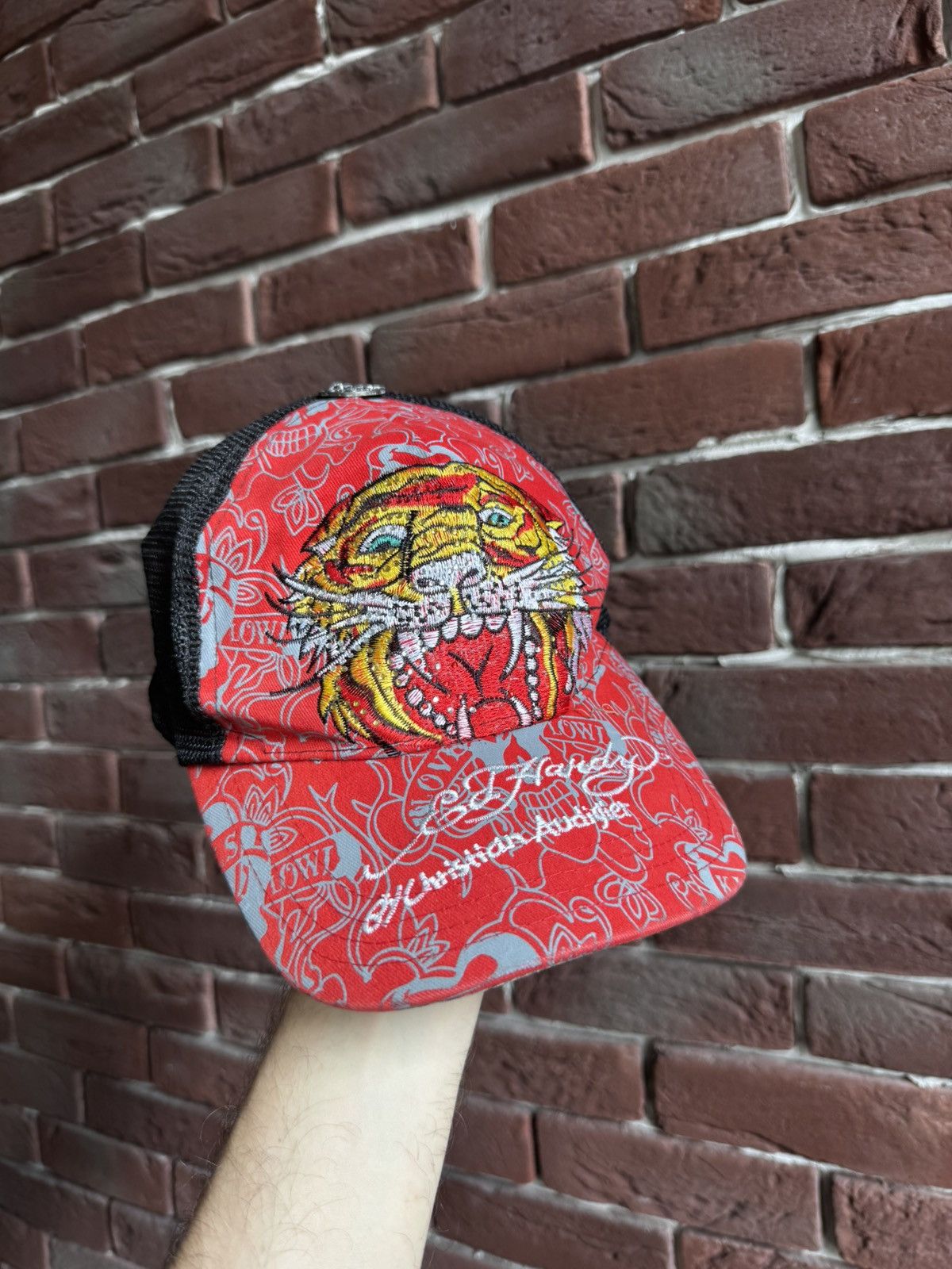 Ed Hardy Rare Vintage Ed Hardy Tiger Skull Hat Cap Y2K Drip Hype Size ONE SIZE - 1 Thumbnail