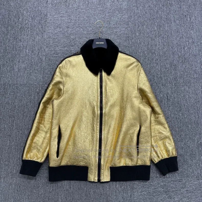 Fendi Fendi Gold Lamb Leather Double-Faced Jacket Size US M / EU 48-50 / 2 - 1 Thumbnail