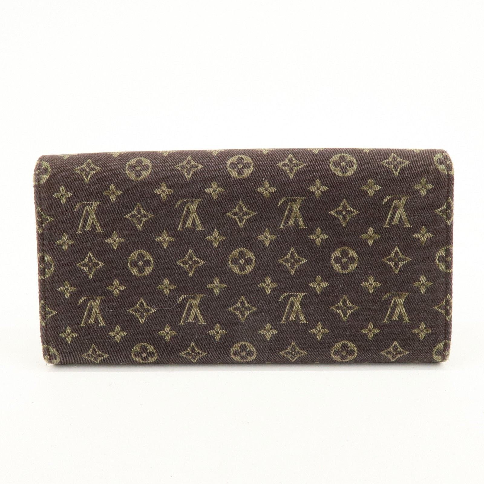 Louis Vuitton Louis Vuitton Monogram Mini Lin Canvas Long Wallet Brown Size ONE SIZE - 2 Thumbnail