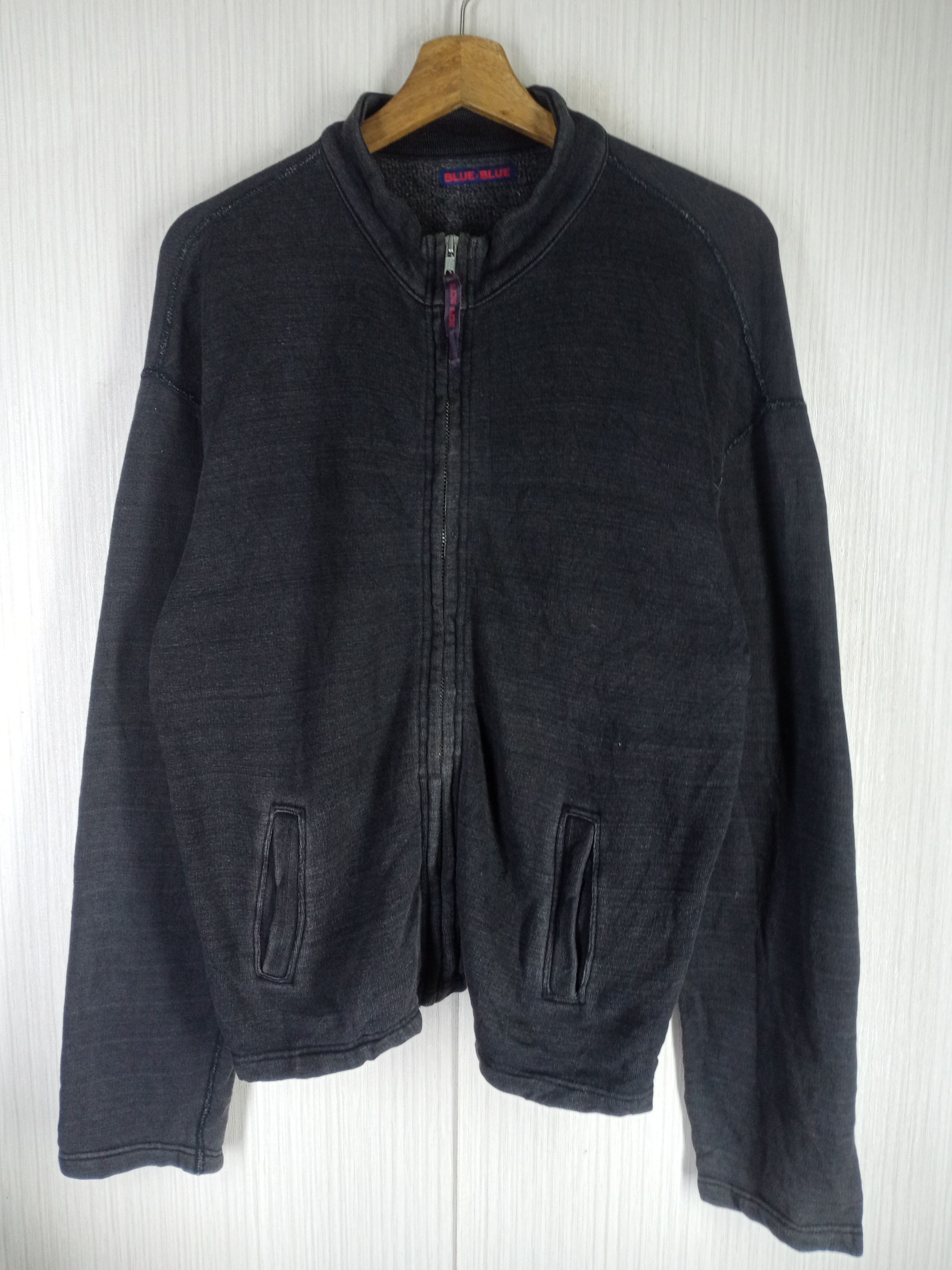 Blue Blue Japan Rare Vintage Blue Blue Japan Full Zipper Sweater Cardigan Size US L / EU 52-54 / 3 - 1 Thumbnail