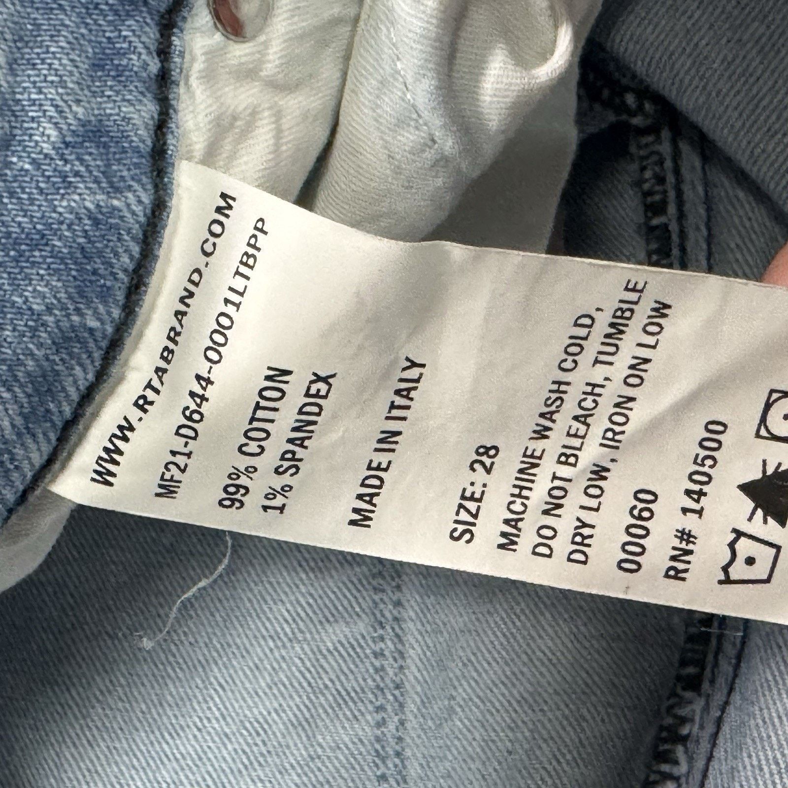 Rta RTA Jeans Bryant Jean Light Blue Pause Play Size 28w 🌟 Size 28 - 6 Thumbnail