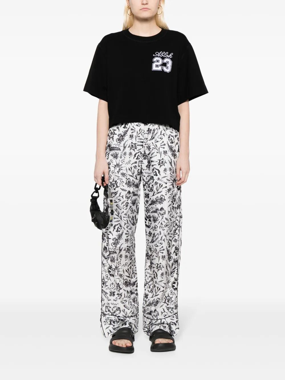 Off-White o1y1225 Sweatpant in Black/White Size 28" / US 6 / IT 42 - 5 Thumbnail