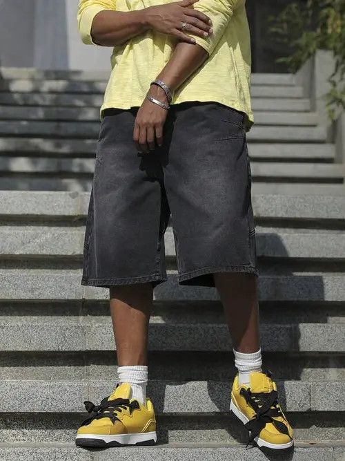 Jean × Vintage Washed vintage Street Y2K shorts jorts Size US 34 / EU 50 - 3 Thumbnail
