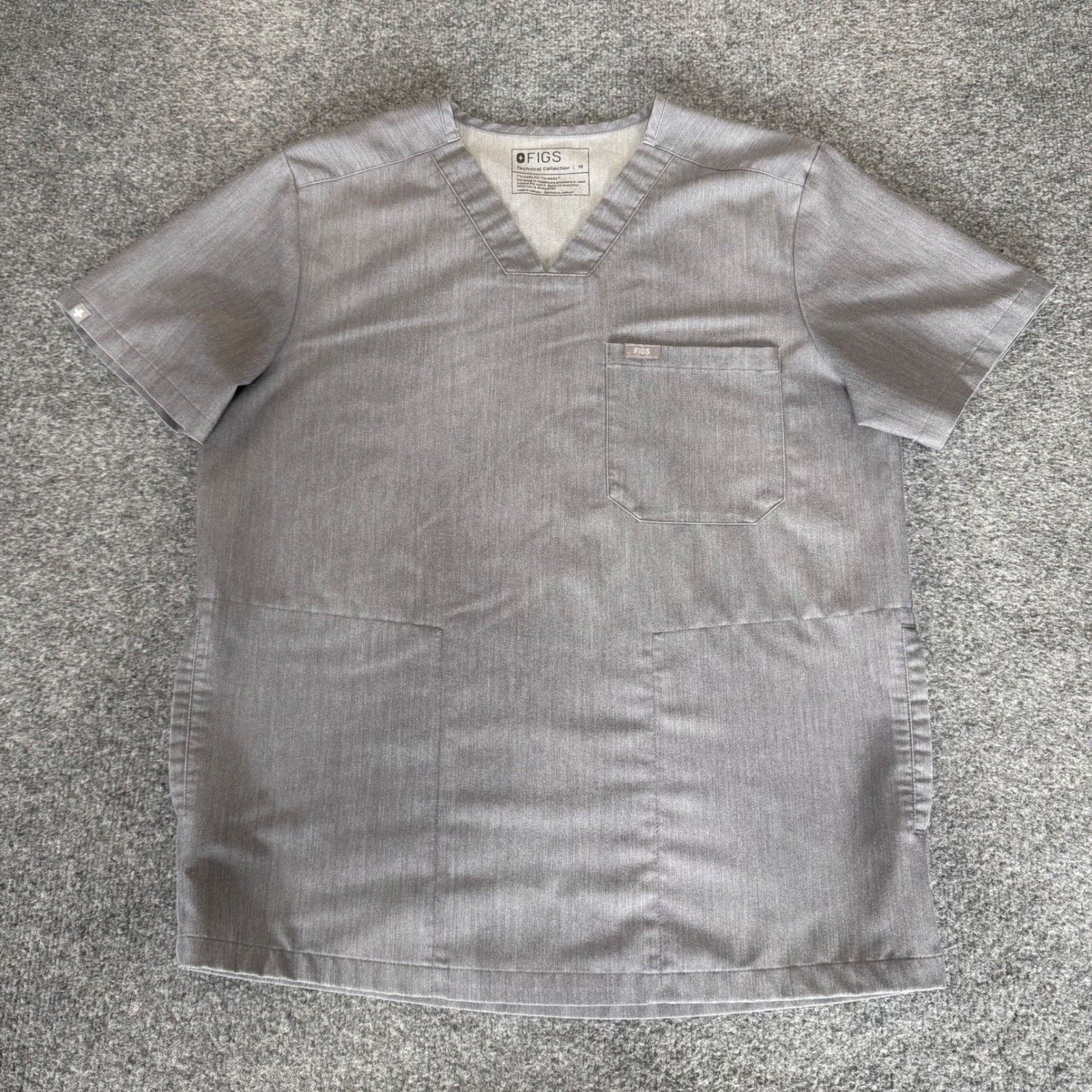 Other FIGS Mens Chisec 3-Pocket Scrub Top Gray V-Neck Medium Size US M / EU 48-50 / 2 - 1 Thumbnail