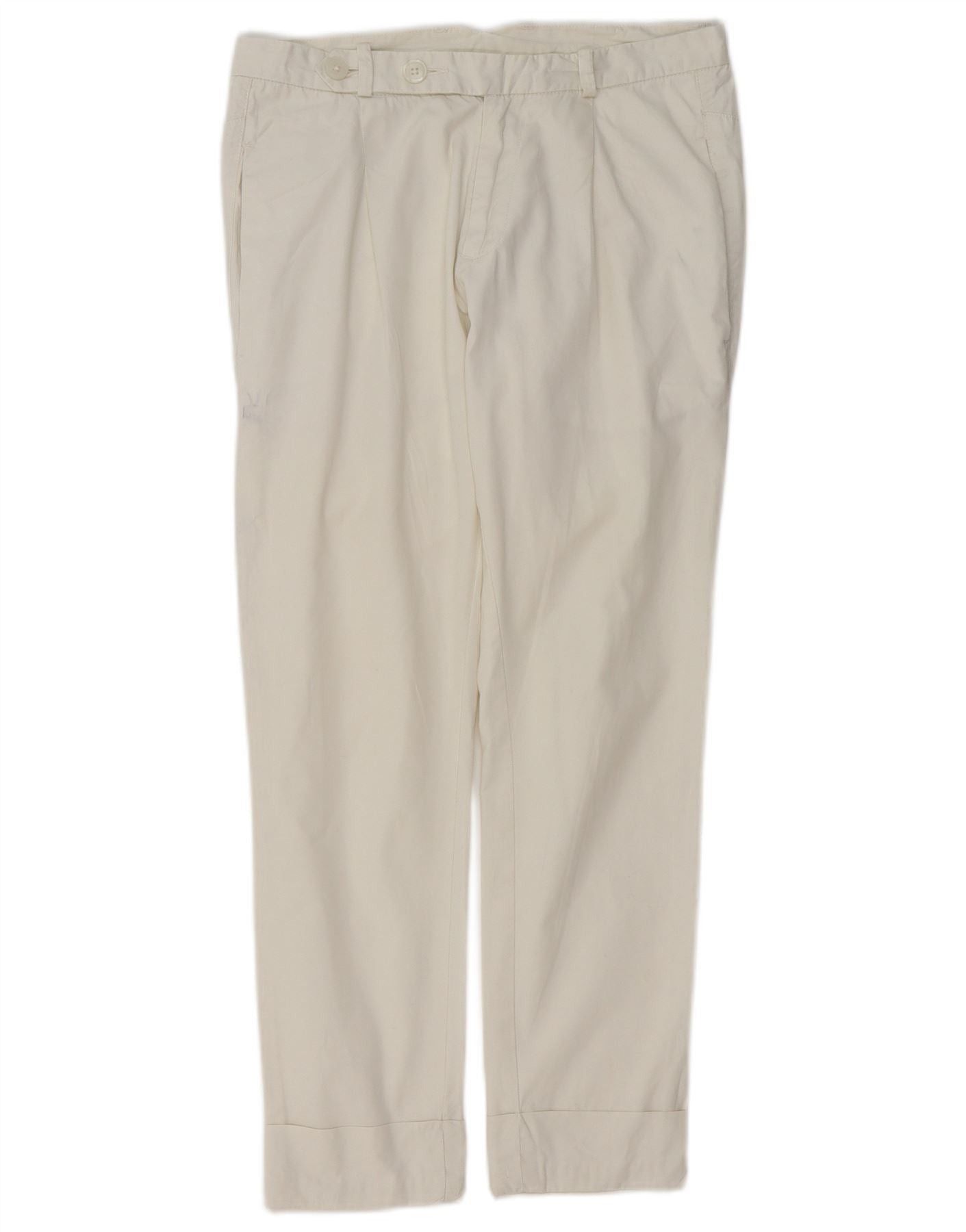 Diesel Womens Slim Suit Trousers W26 L25 White Size 42" / US 20 - 1 Thumbnail