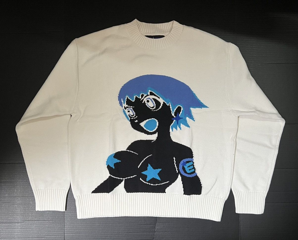 Ecosys Ecosys Anime Star Girl Knitted Sweater - White LG Size US L / EU 52-54 / 3 - 4 Thumbnail