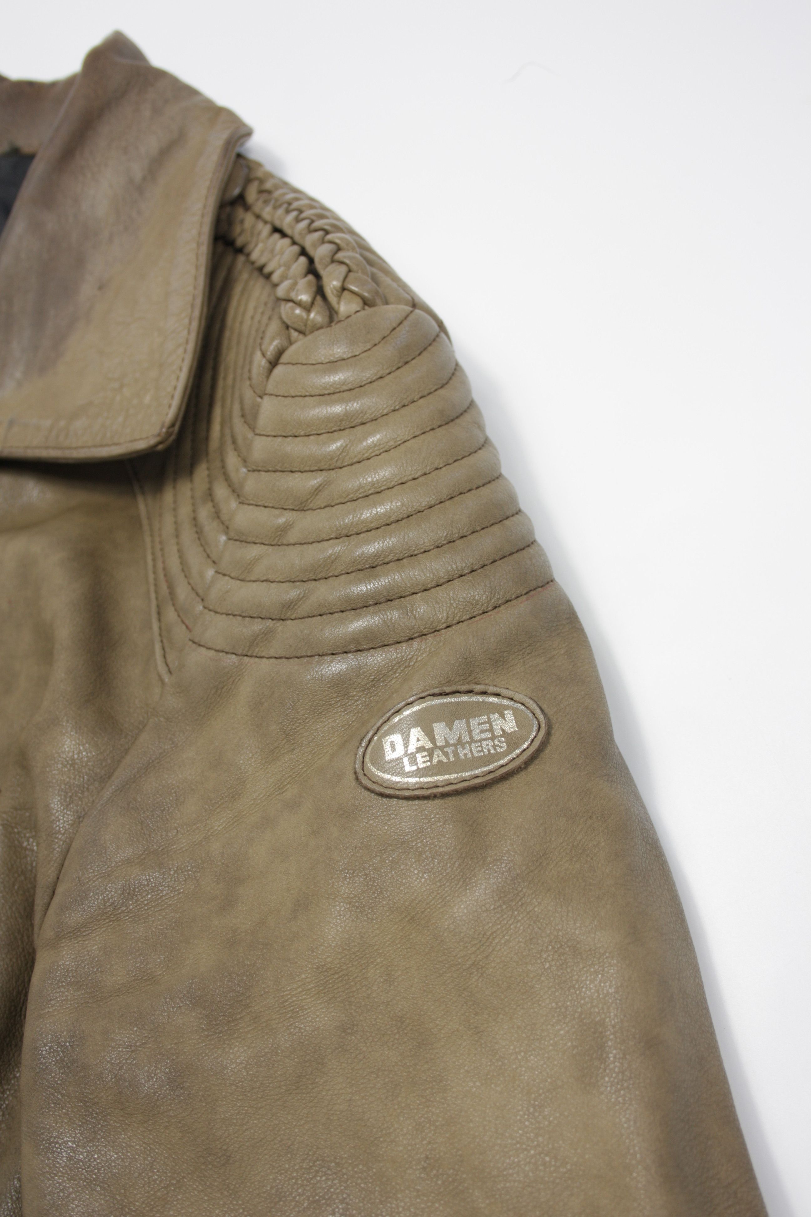 Vintage Damen 70s-80s Vintage Asymmetrical Leather Biker Jacket Size XL / US 12-14 / IT 48-50 - 9 Thumbnail
