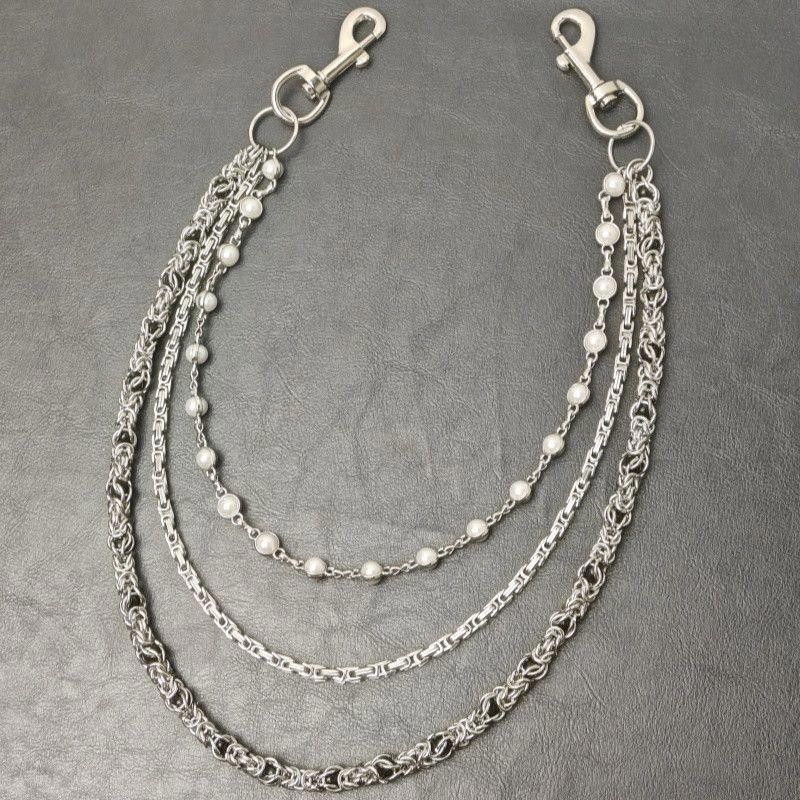 Jewelry 3 Layer Natural Echo Pearled Wallet Chain Size ONE SIZE - 6 Thumbnail
