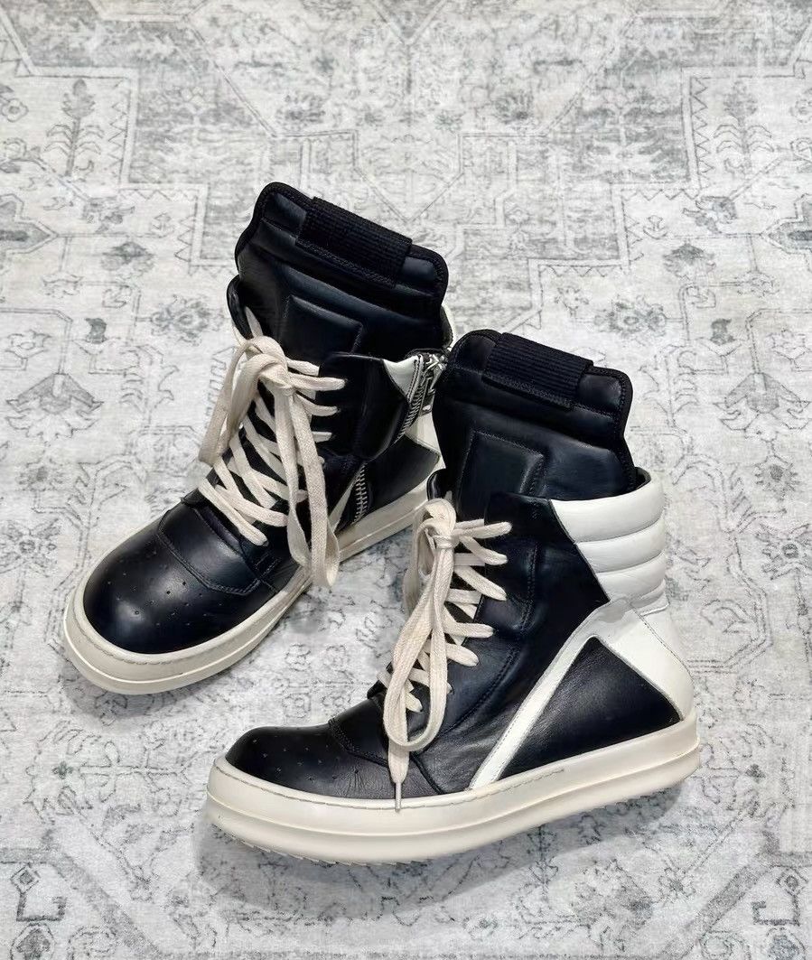 Rick Owens Rick Owens classic black and white patent leather Geobasket Size US 6 / IT 36 - 4 Thumbnail