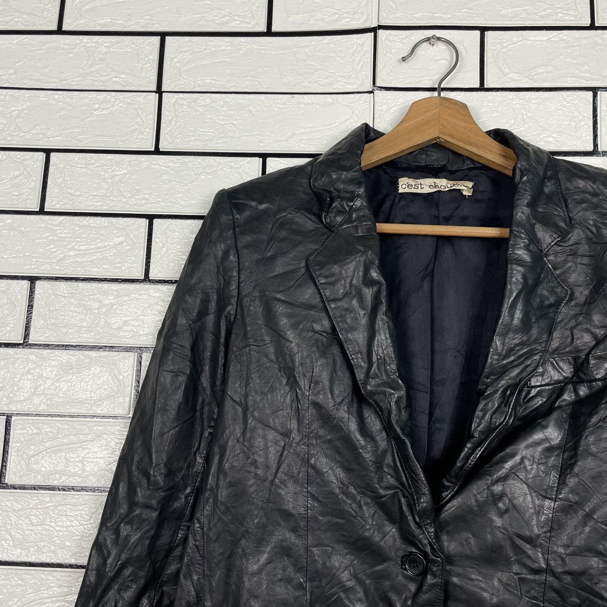 Japanese Brand C'est Chouette Leather Jacket Size M / US 6-8 / IT 42-44 - 6 Thumbnail