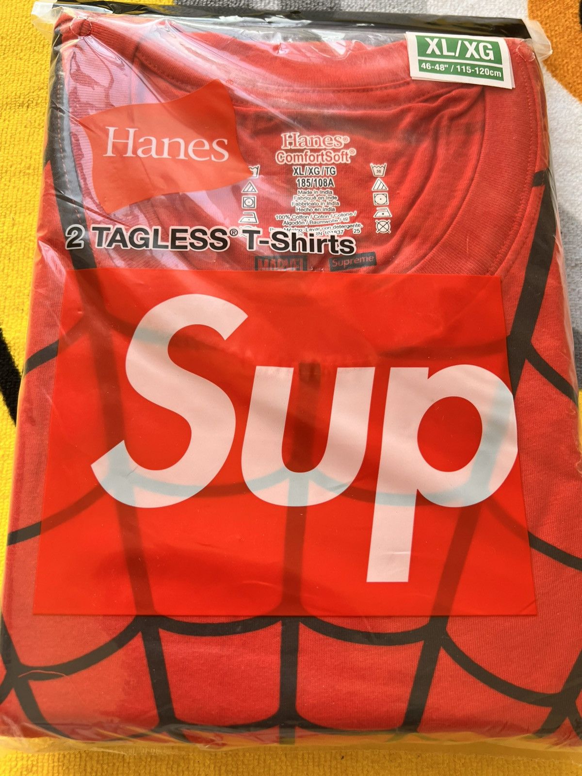 Supreme Supreme x Marvel Spider-Man Web T-Shirt hanes Red hero tee Size US XL / EU 56 / 4 - 8 Thumbnail