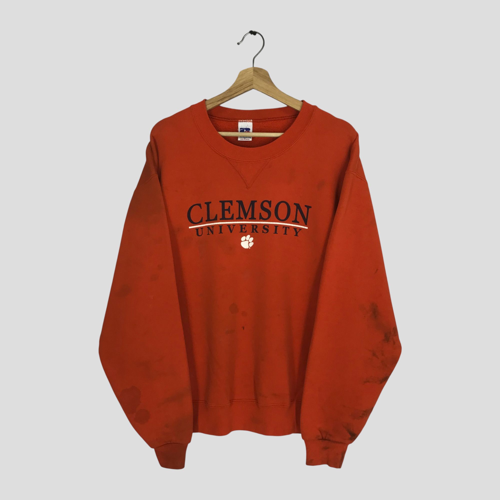 NCAA Vintage 90's Heavy Used Clemson Tigers Ncaa Orange - 311 Size US L / EU 52-54 / 3 - 2 Thumbnail