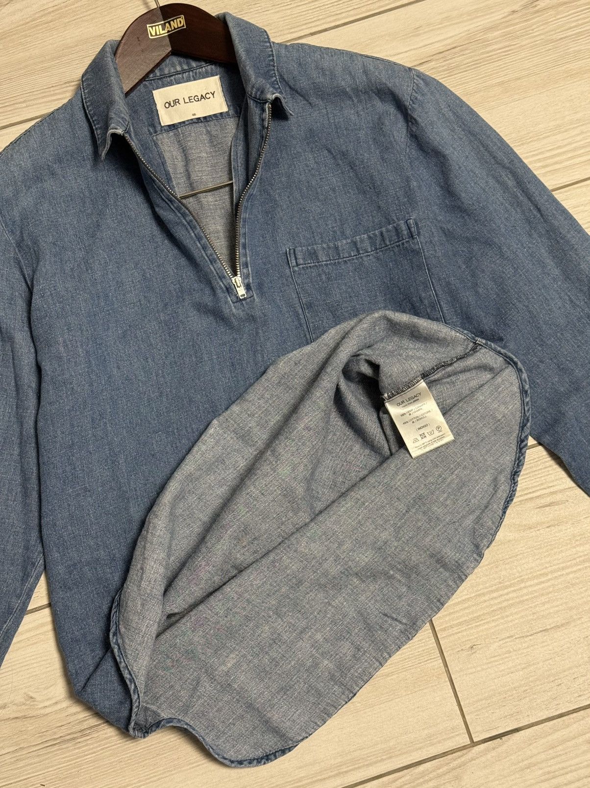 Our Legacy Our Legacy Vintage Half-Zip Denim Shirt by Y2K Luxury Size US M / EU 48-50 / 2 - 1 Thumbnail