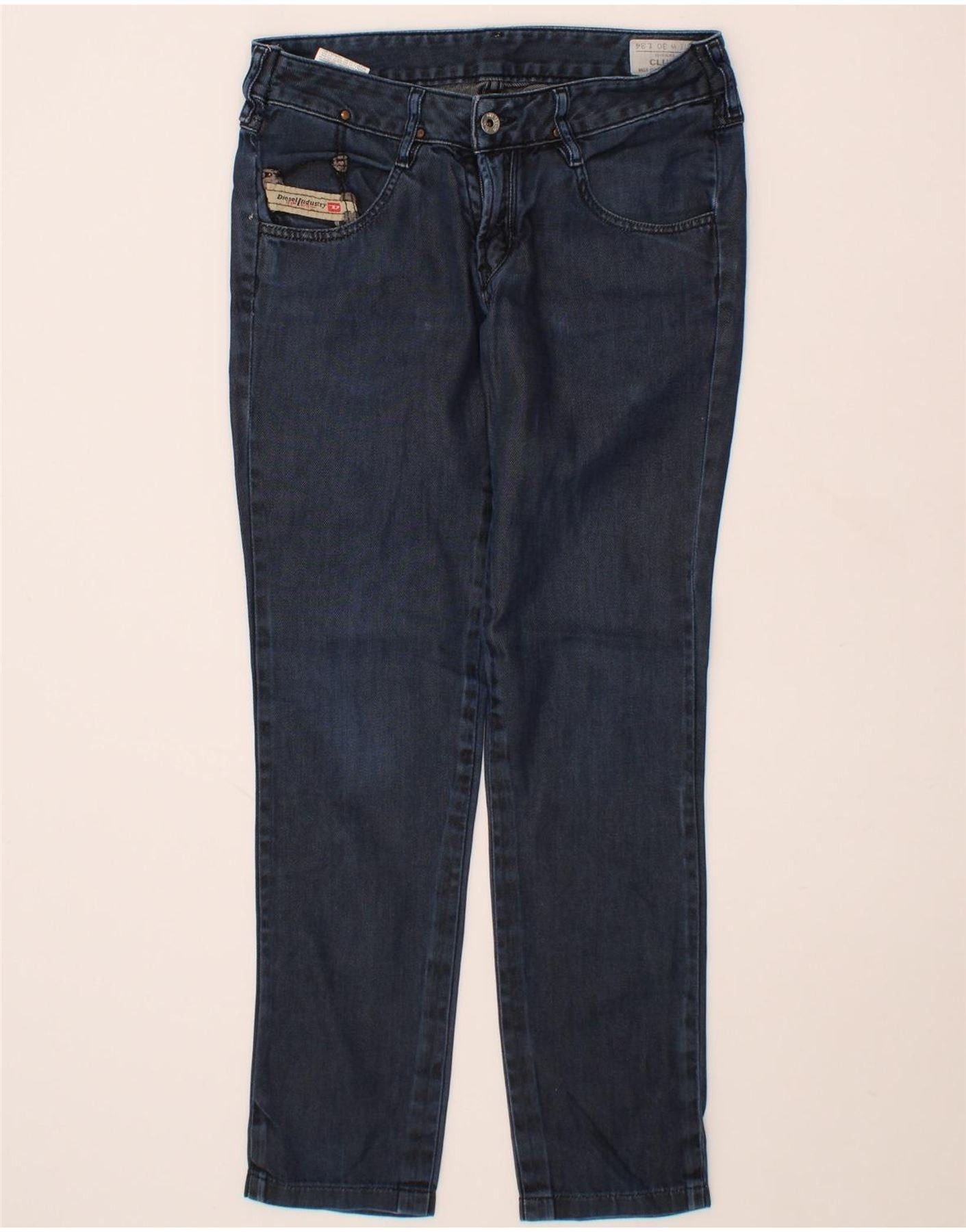 Diesel Womens Clush Straight Slim Jeans W30 L28 Navy Blue Cotton Size 42" / US 20 - 1 Thumbnail