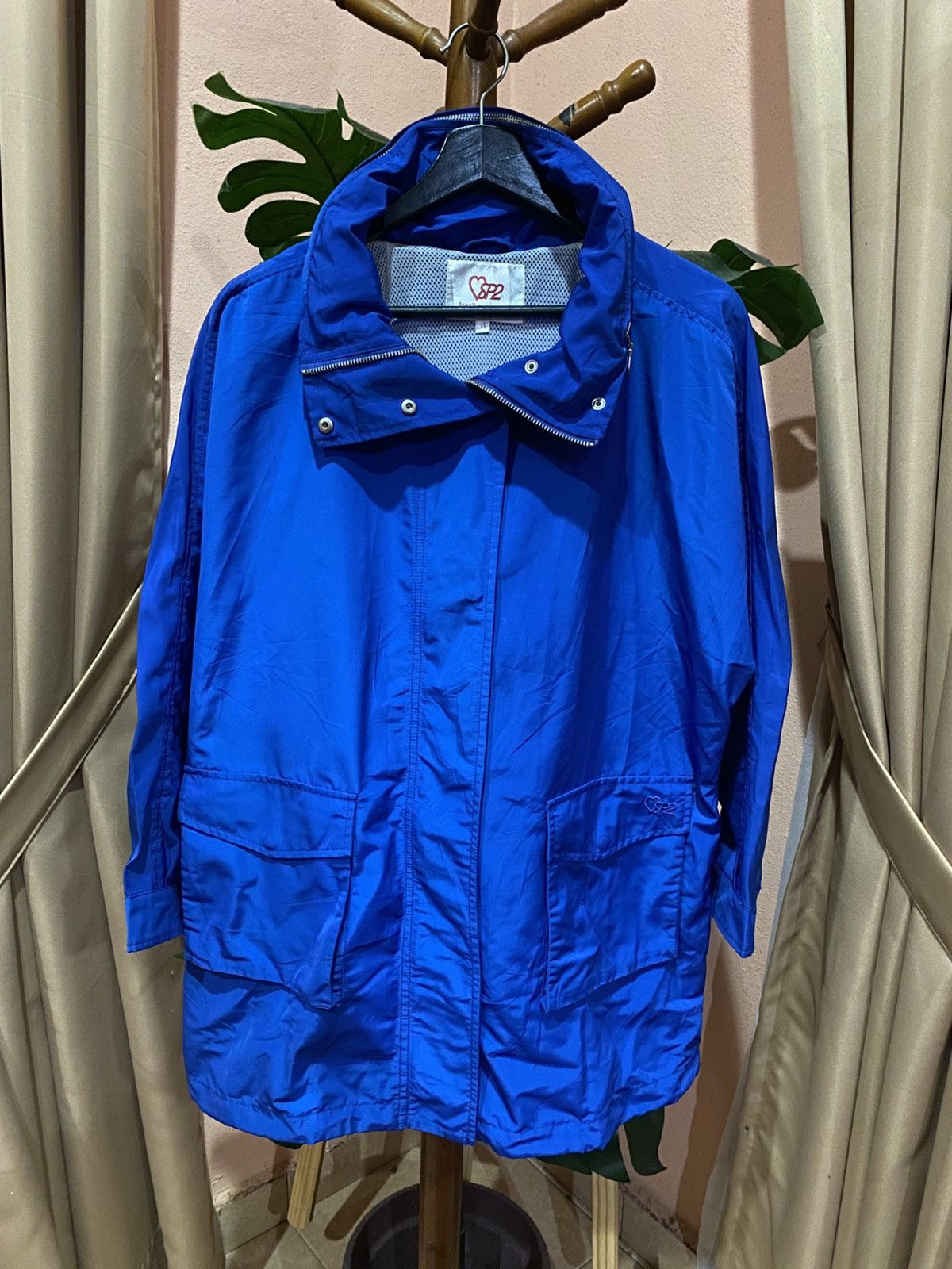 Junko Shimada Vintage Part2 by Junko Shimada Blue Nylon Windbreaker Jacket Size L / US 10 / IT 46 - 2 Thumbnail