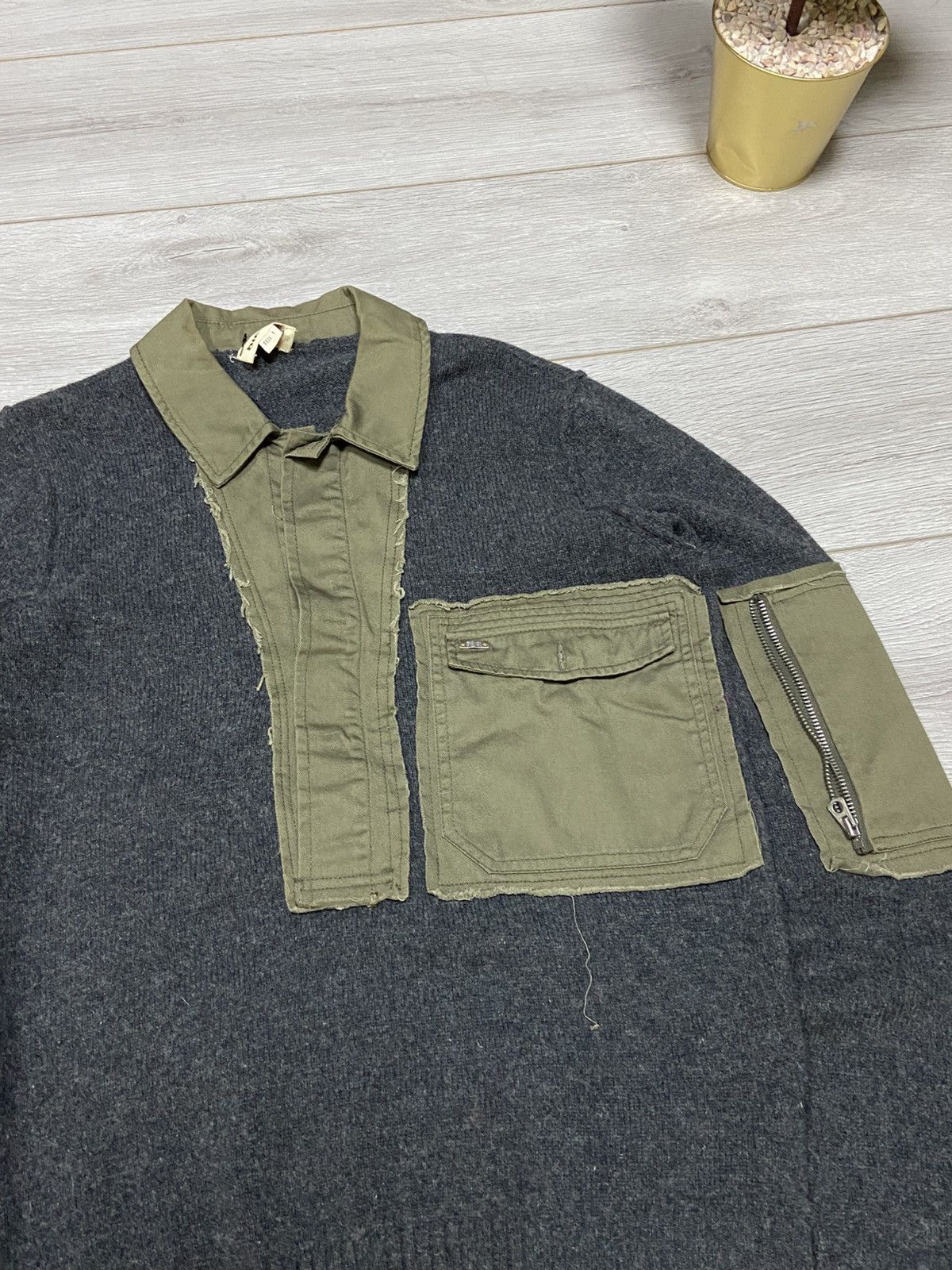 Diesel Diesel vintage wool knitted avantgarde sweater Size US L / EU 52-54 / 3 - 3 Thumbnail