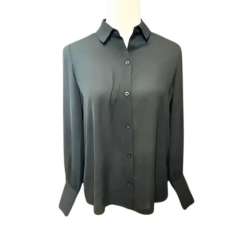 Other Halogen Button Down Blouse Sheer Long Sleeve Black XS NWOT Size XS / US 0-2 / IT 36-38 - 1 Thumbnail