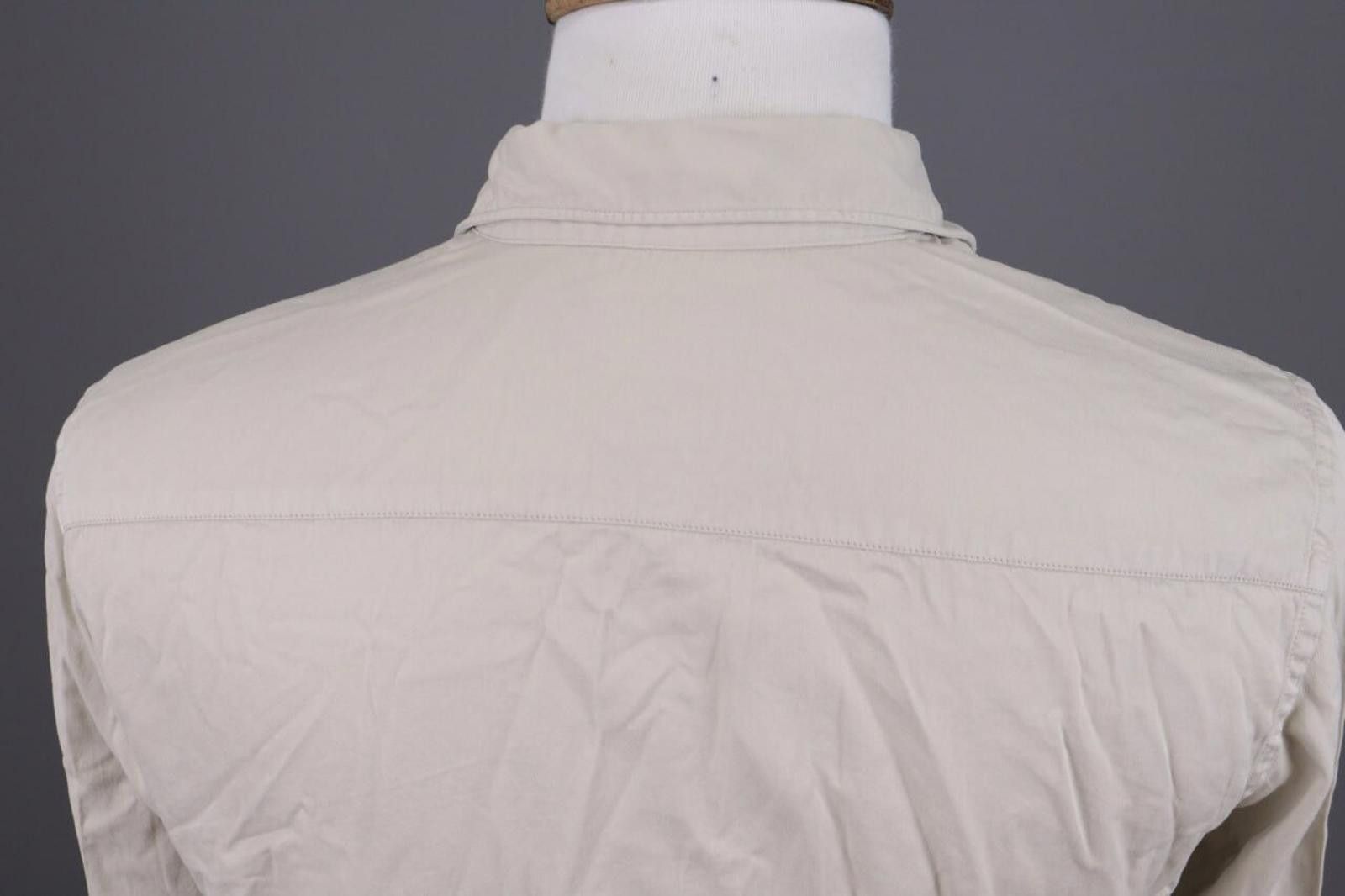 Designer Hackett London Slim Fit Beige Button Down Shirt Size M Size US M / EU 48-50 / 2 - 12 Thumbnail