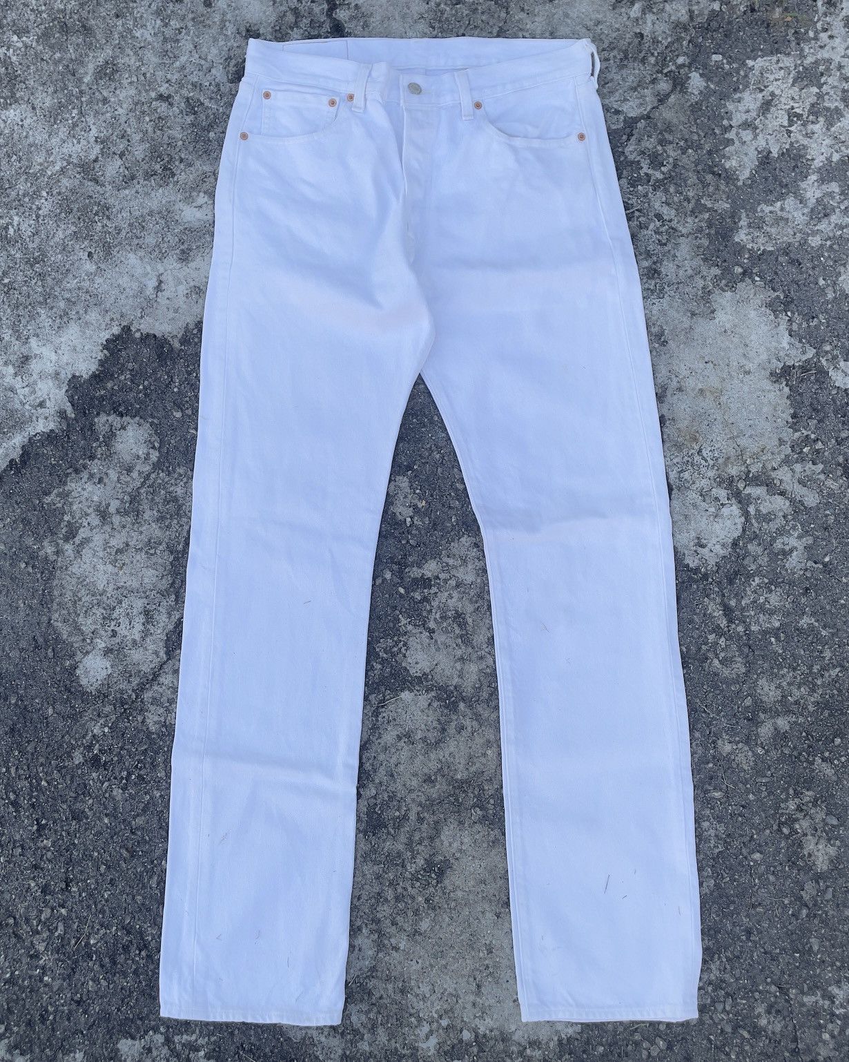 Levi's Vintage Levi's 501 Off White 32x34 Made In Mexico Size US 33 - 1 Thumbnail