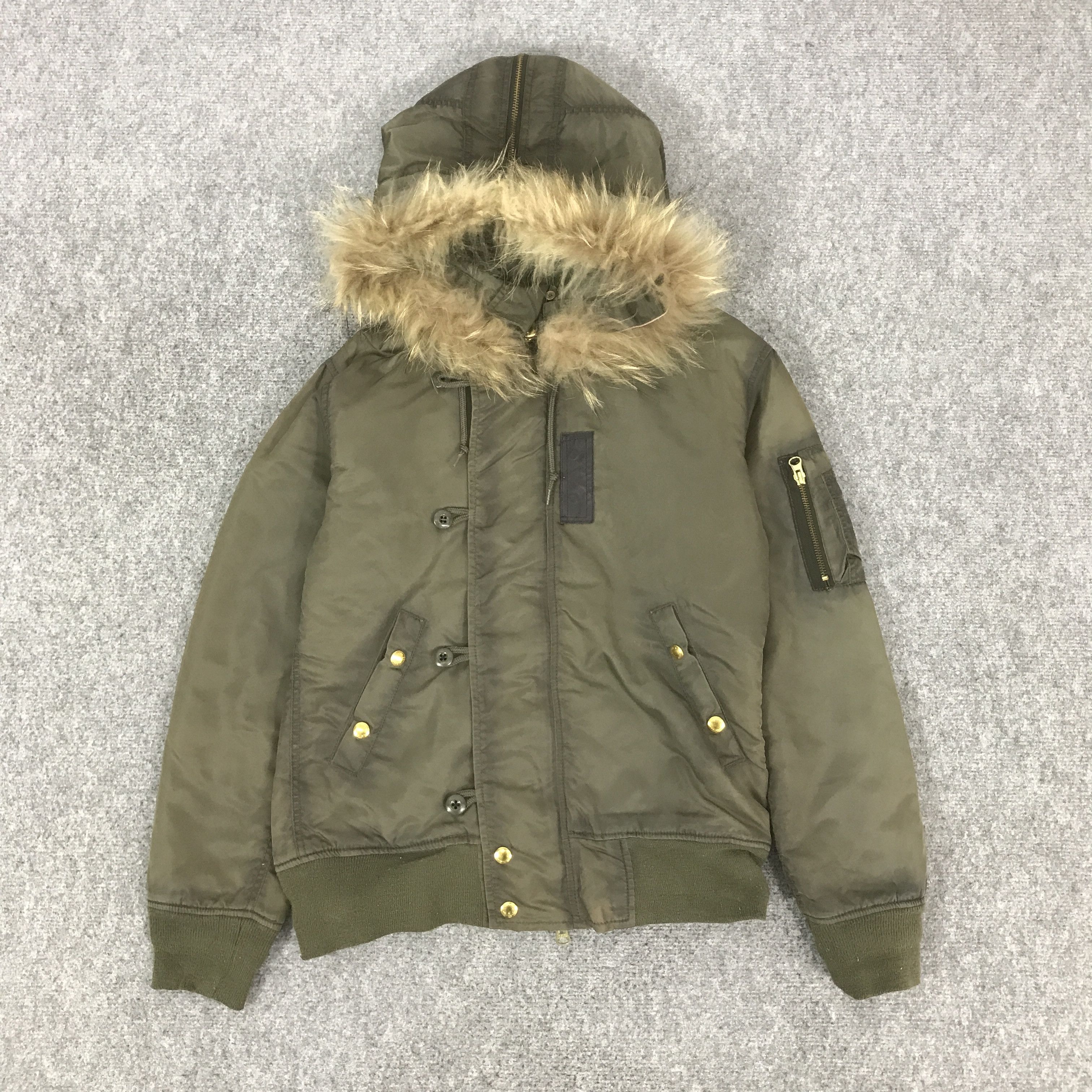 Vanquish VANQUISH BOMBER FUR HOODIES DESIGN FADED JACKET K76B4 Size US M / EU 48-50 / 2 - 1 Thumbnail