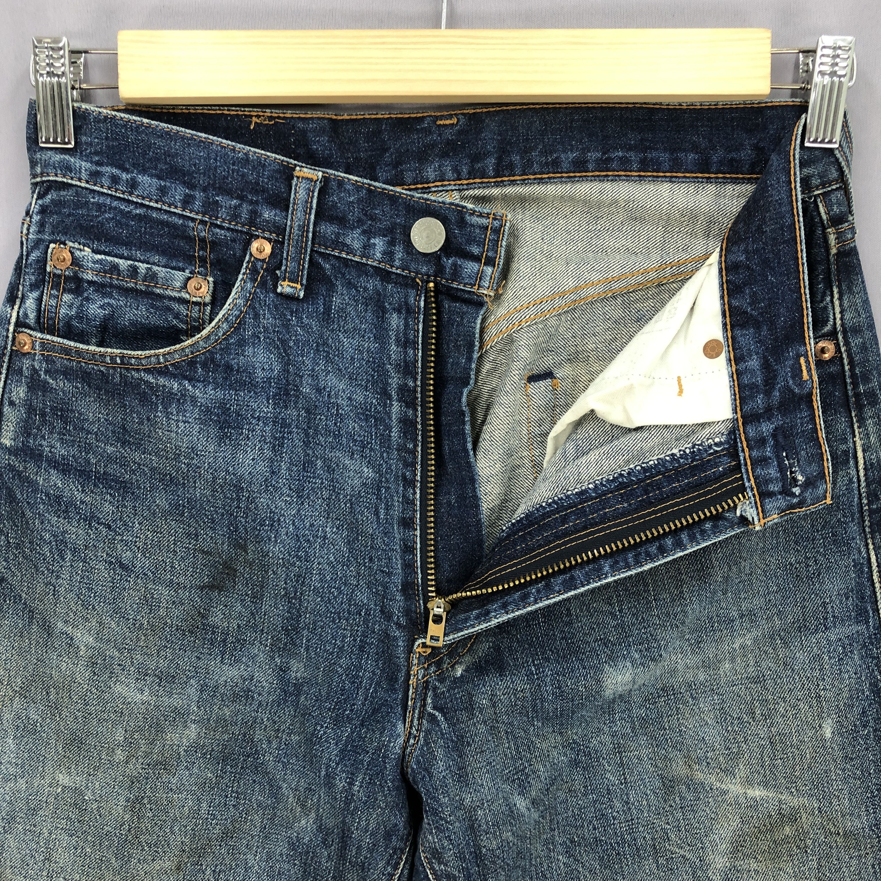 Levi's Vintage Levis Selvedge Distressed Jeans Levis Redline Denim Size US 30 / EU 46 - 6 Thumbnail