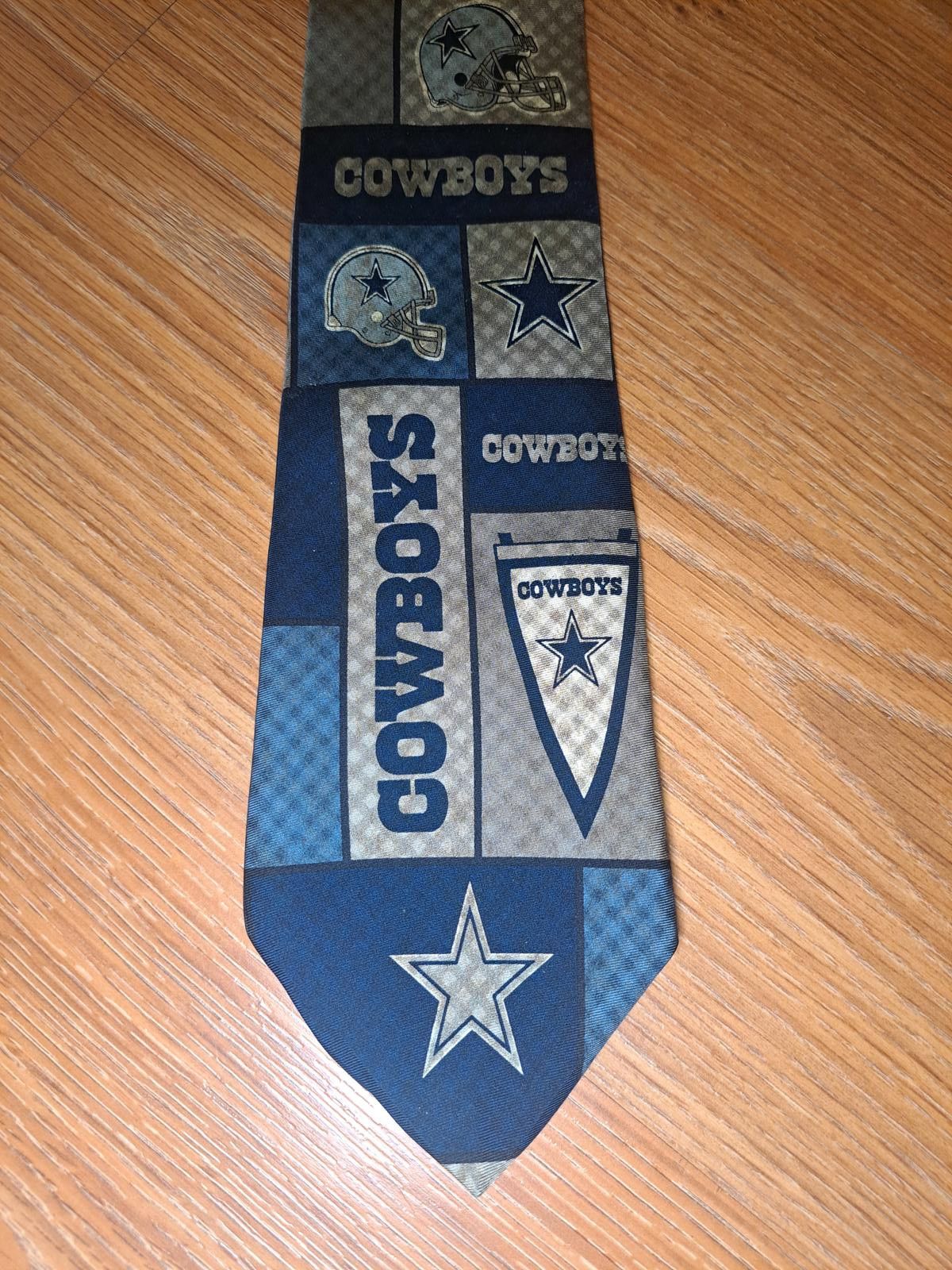 NFL Dallas Cowboys 100% Silk Tie Blue Multicolor Made in Korea Size ONE SIZE - 1 Thumbnail