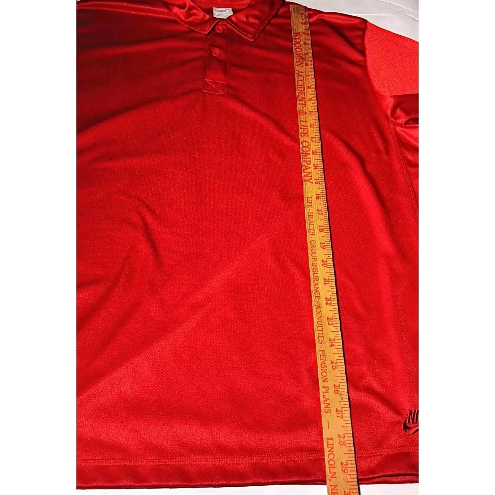 Nike Nike Golf Polo Shirt Men XL Short Sleeve Woven Red Polyester Performance Sporty Size US XL / EU 56 / 4 - 5 Thumbnail
