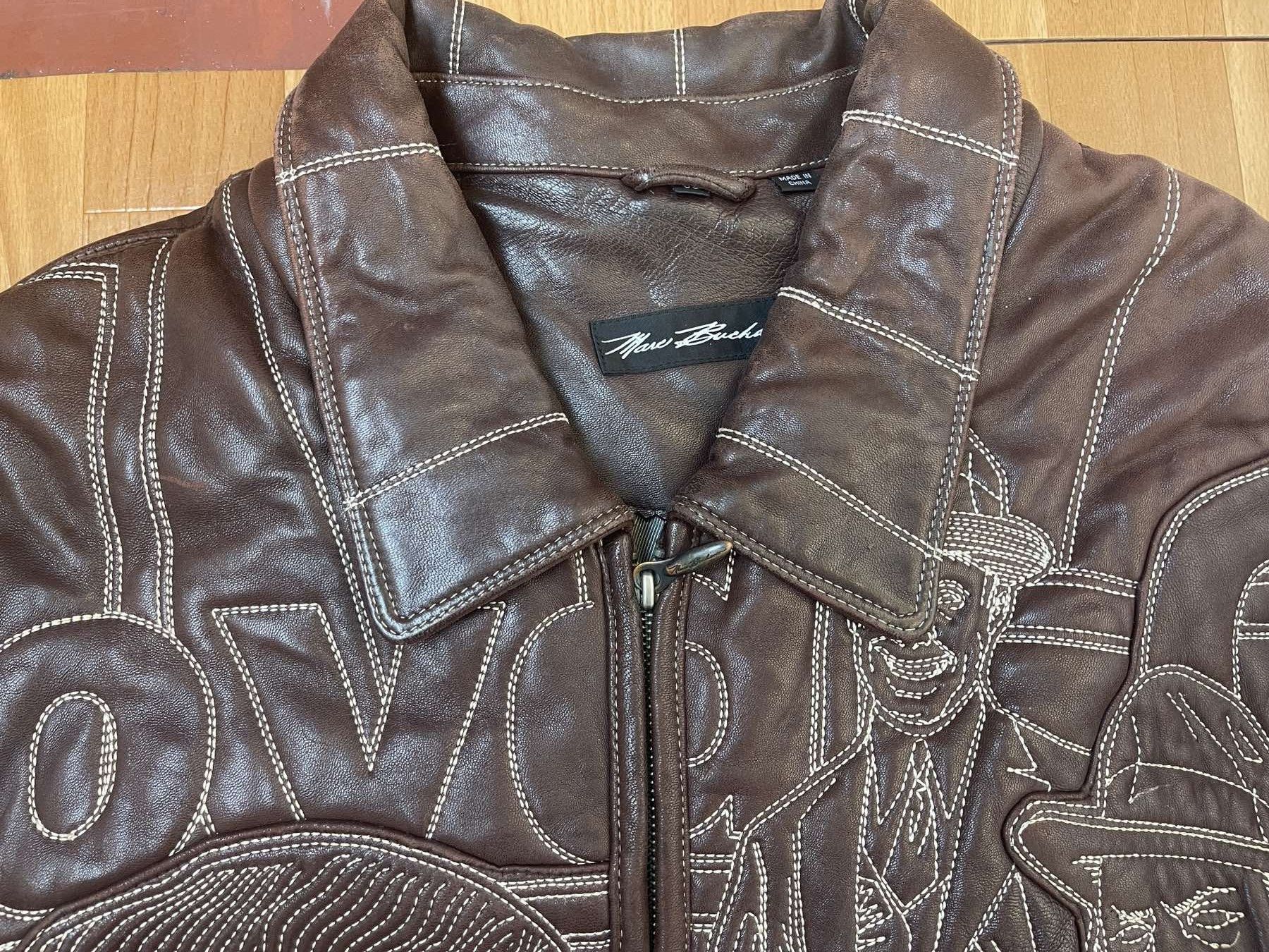 Pelle Pelle Pelle Pelle leather jacket, mafia gangster Marc Buchanan 3XL Size US XXL / EU 58 / 5 - 12 Thumbnail