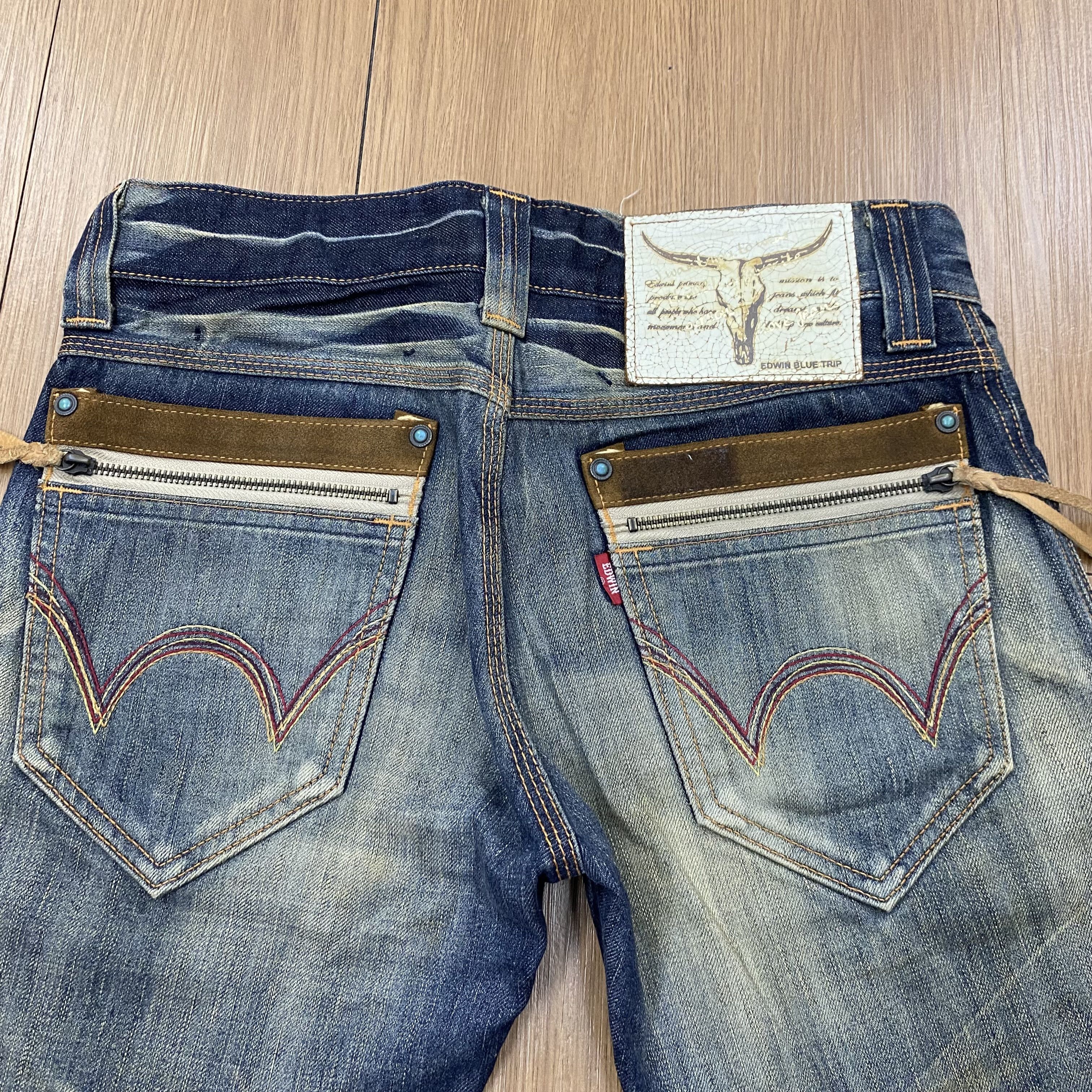 Edwin × Vintage Vintage Edwin Blue Trip Jeans Flare Denim CD163 Size US 28 / EU 44 - 7 Thumbnail