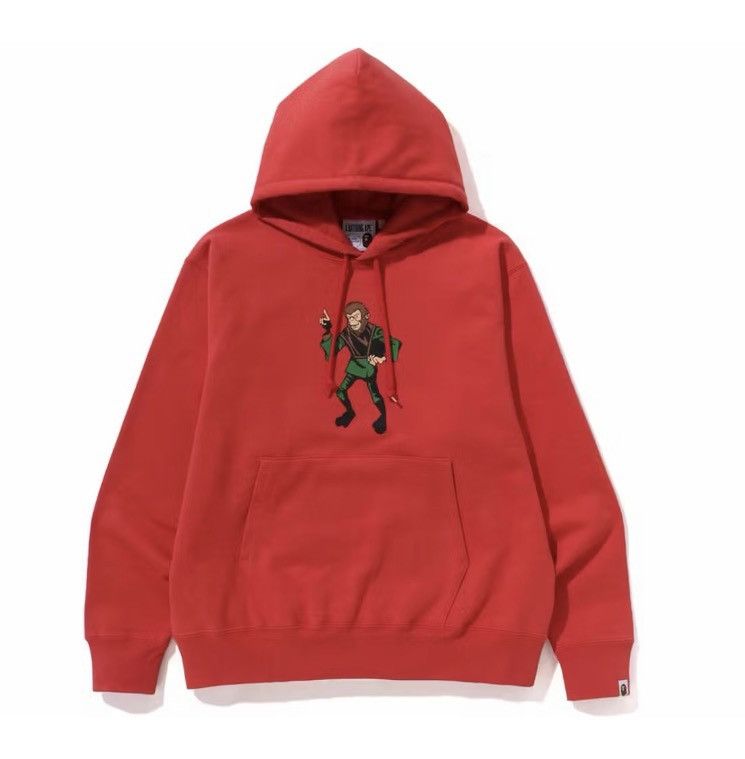 Bape BAPE Ape Graphic Relaxed Fit Pullover Hoodie Size US L / EU 52-54 / 3 - 1 Thumbnail
