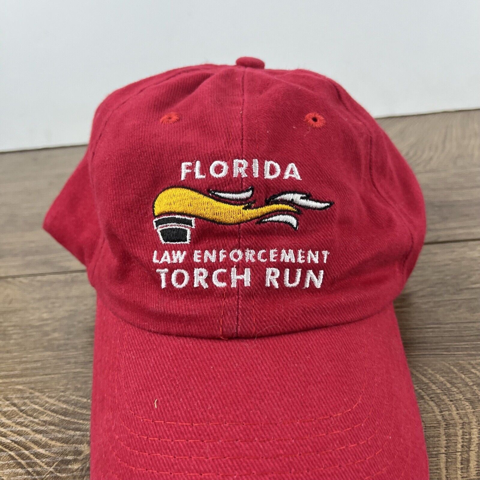 Other Florida Law Enforcement Torch Run Hat Red Adjustable Hat Red Size ONE SIZE - 7 Thumbnail