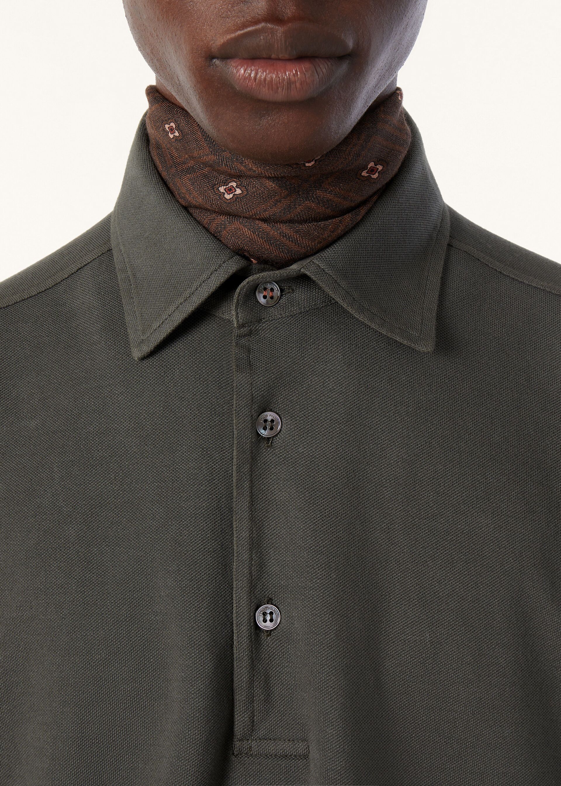 Loro Piana os11x0226 FAP9959 Brenna Polo Shirt in Clorofilla Size US S / EU 44-46 / 1 - 3 Thumbnail