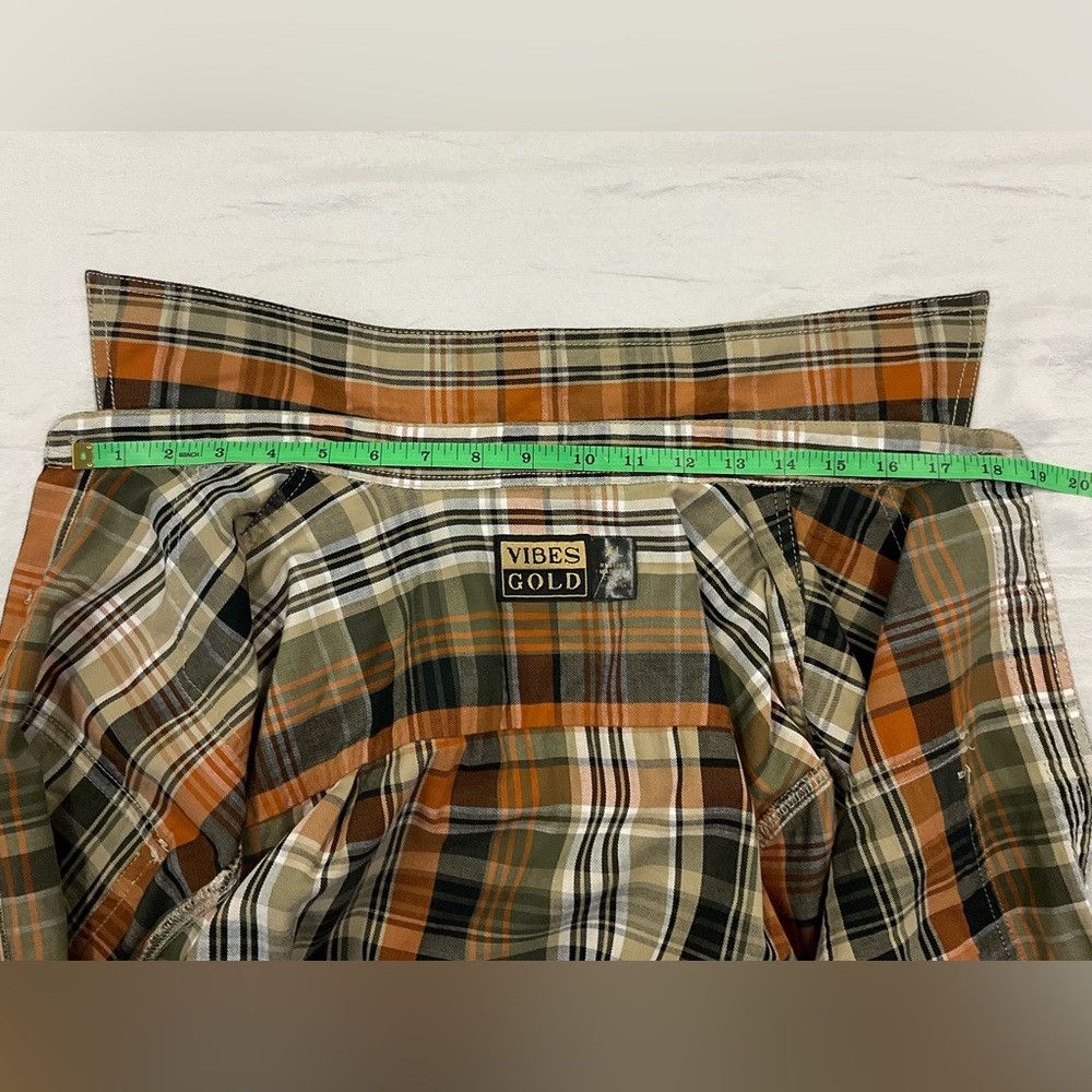 VIBE × Western Rise VIBES GOLD Western Yoke Brown Plaid Shirt Size US XL / EU 56 / 4 - 5 Thumbnail