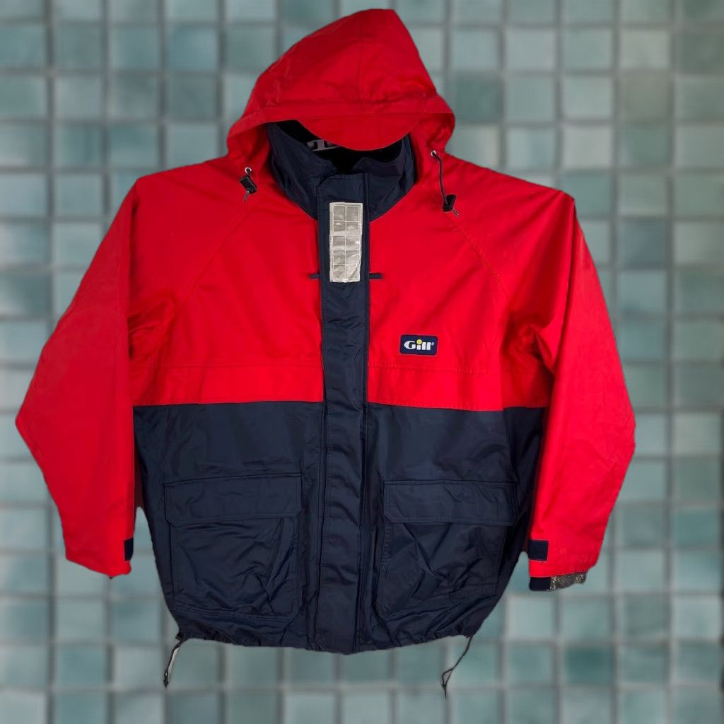 Vintage GILL Sailing Jacket XL Yacht Racing Jacket Latitude 42 Southern Cross Red Blue Size US XL / EU 56 / 4 - 1 Thumbnail