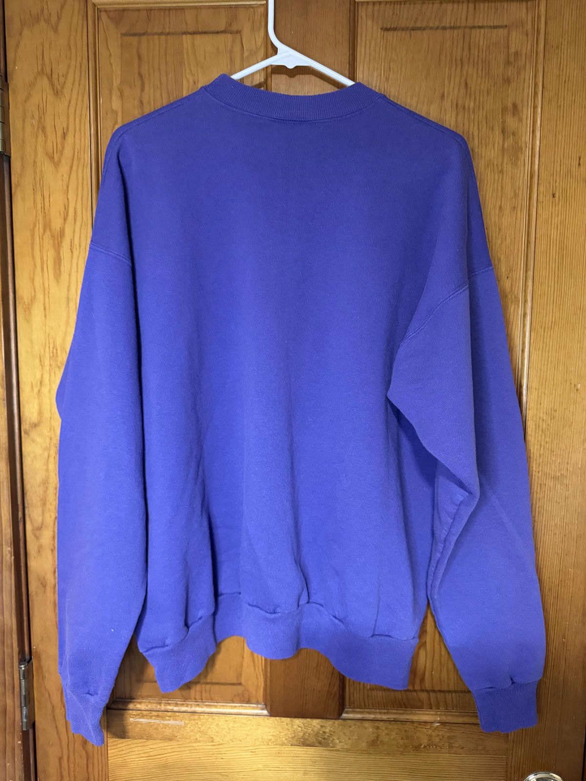 Hanes Hanes ComfortBlend Purple Crewneck Sweatshirt with Alaska Size ONE SIZE - 2 Thumbnail