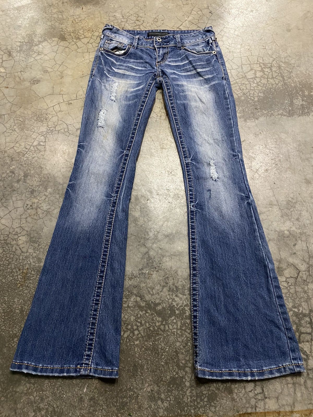 Hysteric Glamour × If Six Was Nine × Japanese Brand Flare Jeans Twentyone Blue Wash Stretch Jeans Size 27" / US 4 / IT 40 - 1 Thumbnail