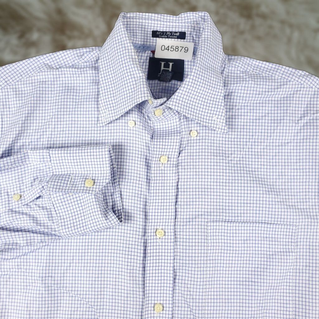 Tommy Hilfiger Tommy Hilfiger Shirt Men Large Blue Check Button-Up Long Sleeve Casual Mens Size US L / EU 52-54 / 3 - 1 Thumbnail