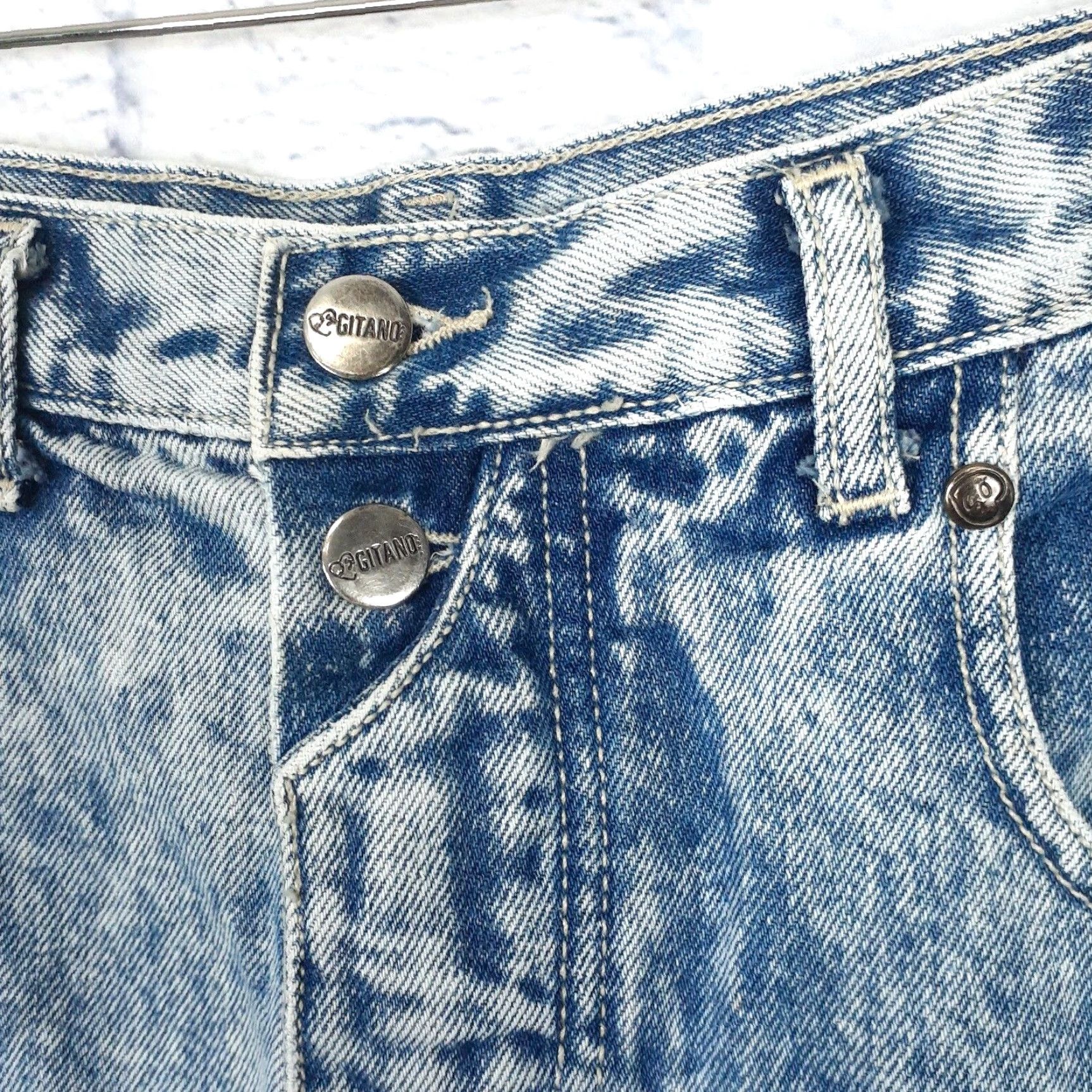Vintage VINTAGE Gitano Denim Jeans Tapered High Rise Mom Womens 29x31 Long 14 29 Blue Cotton Cotton Denim Regular Rise 90s? Size 29" - 7 Thumbnail
