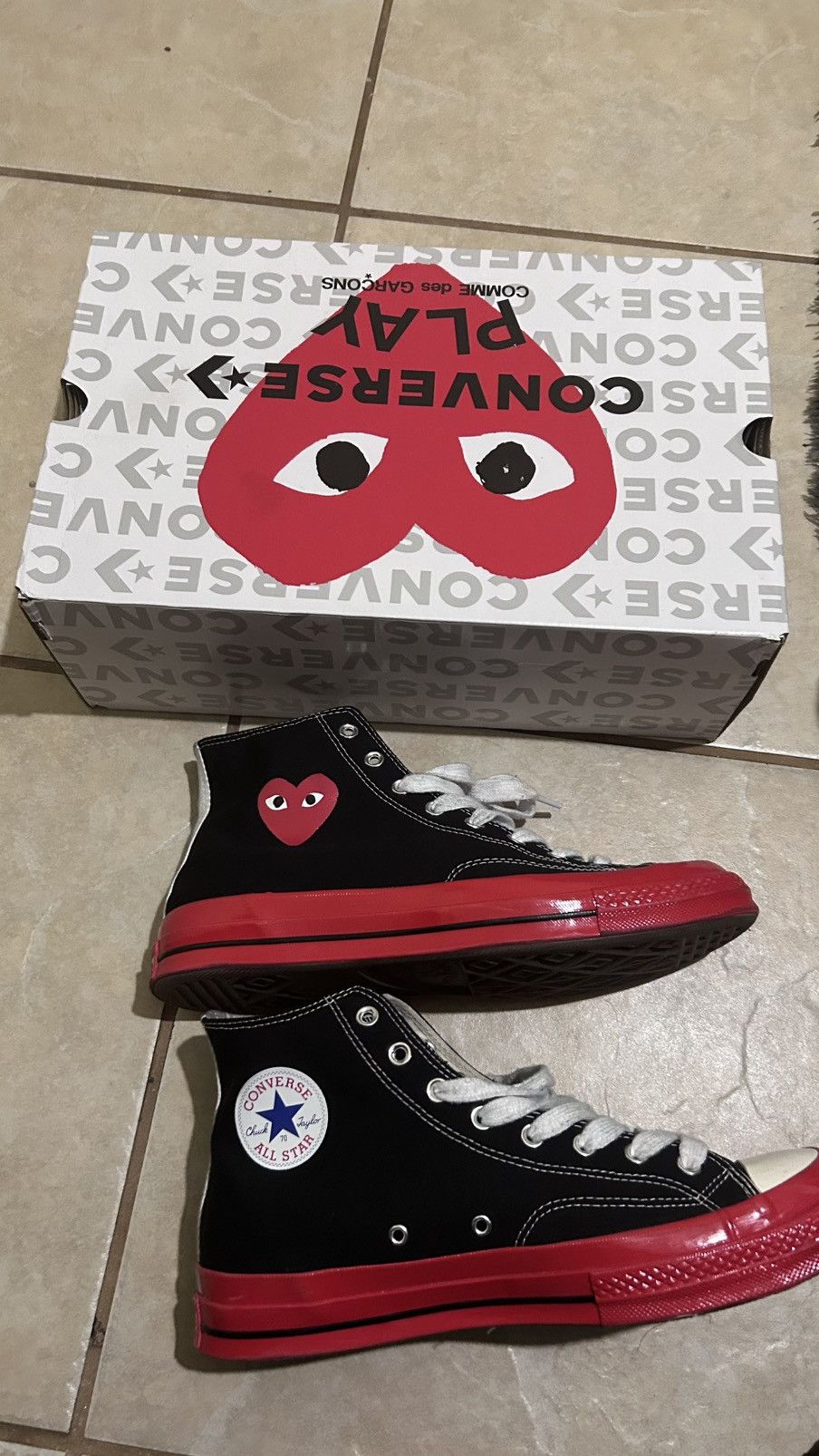 Comme des Garcons x Converse Unisex Red Sole High Top Sneakers Size US 12 / IT 42 - 6 Thumbnail