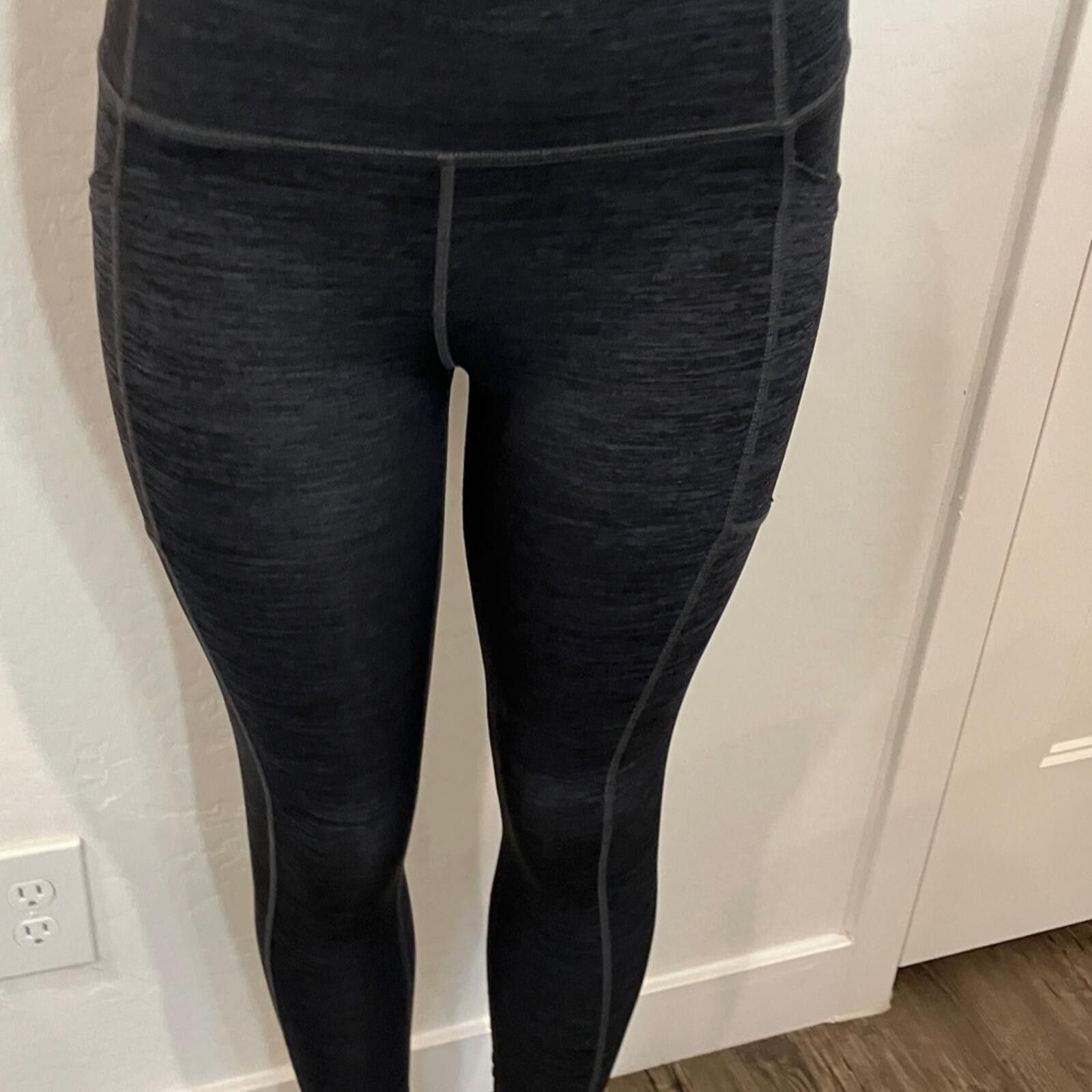 Avia NWOT Avia Black Heathered Athletic Leggings XS Size 26" / US 2 / IT 38 - 3 Thumbnail