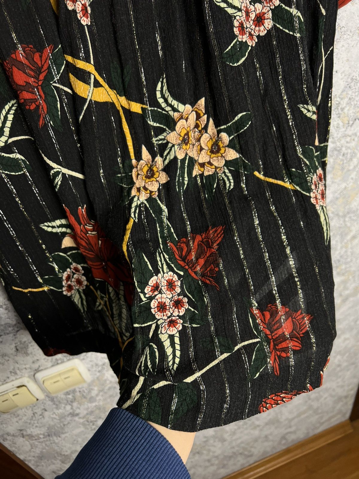 Designer × ba&sh Ba&sh Dress Women Medium Floral Print Retro 3/4 Sleeve Size XS / US 0-2 / IT 36-38 - 4 Thumbnail