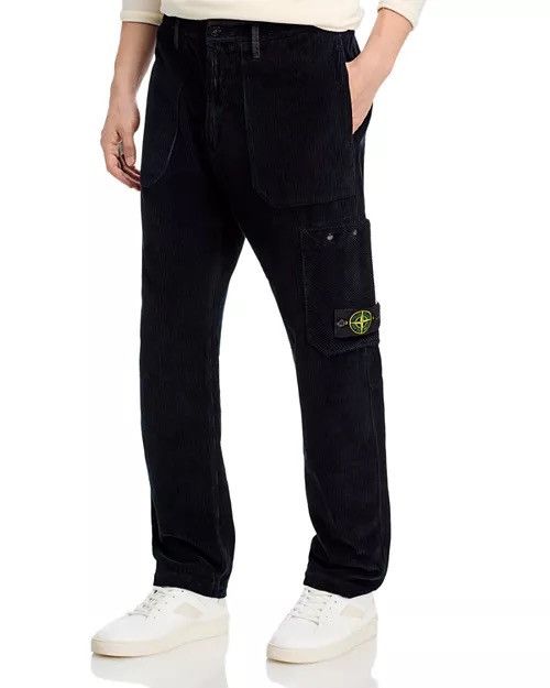 Stone Island Stone Island Navy Blue Corduroy Fatigue Cargo Pants sz. 30 Size US 30 / EU 46 - 1 Thumbnail