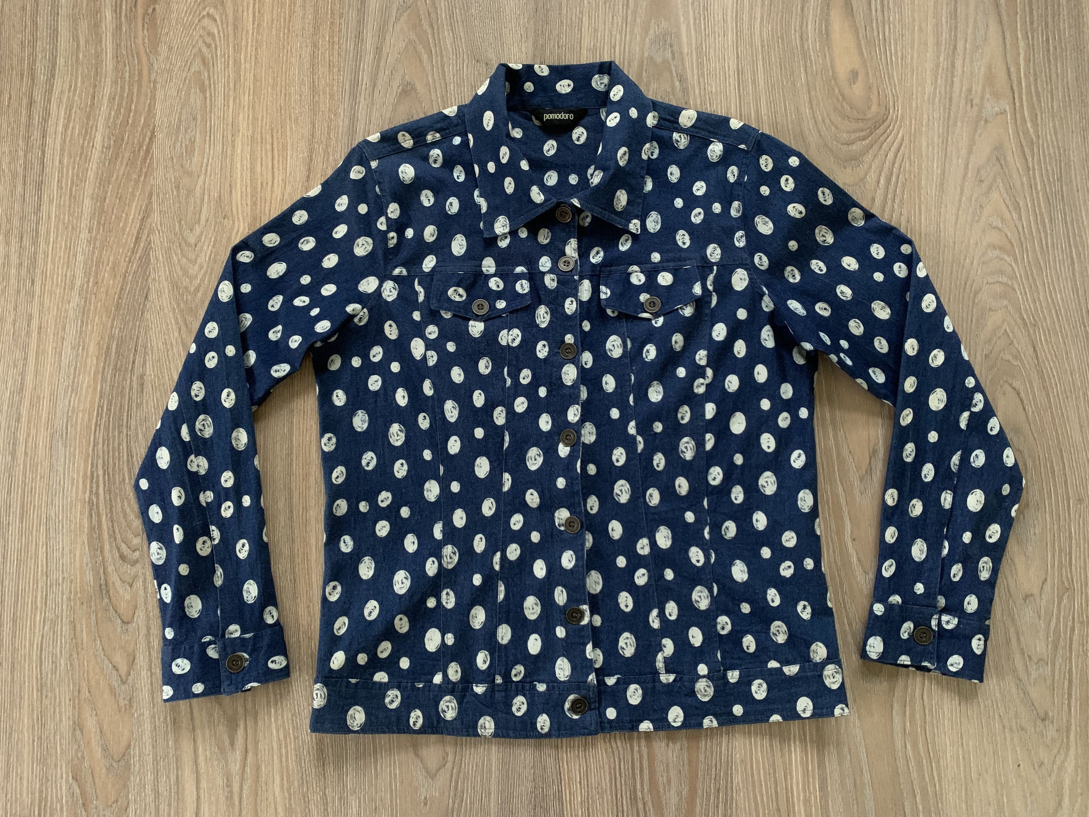 Other Vintage Pomodoro Quilted Denim Jacket Size M / US 6-8 / IT 42-44 - 2 Thumbnail
