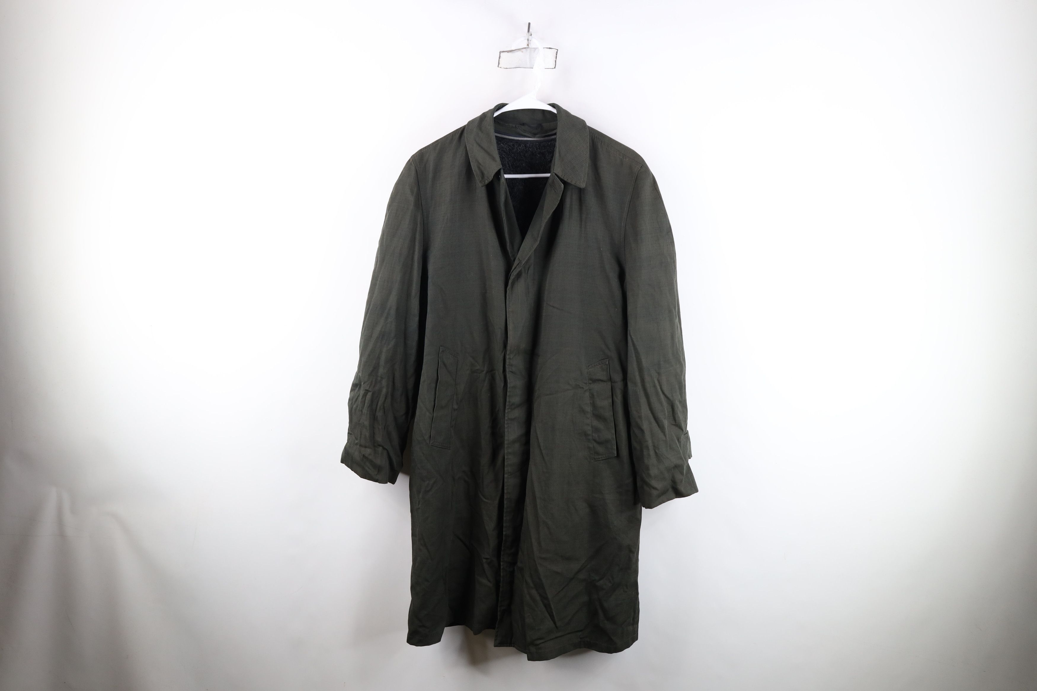 Vintage Vintage 50s Streetwear Gabardine Mohair Lined Trench Coat Size US XL / EU 56 / 4 - 1 Thumbnail