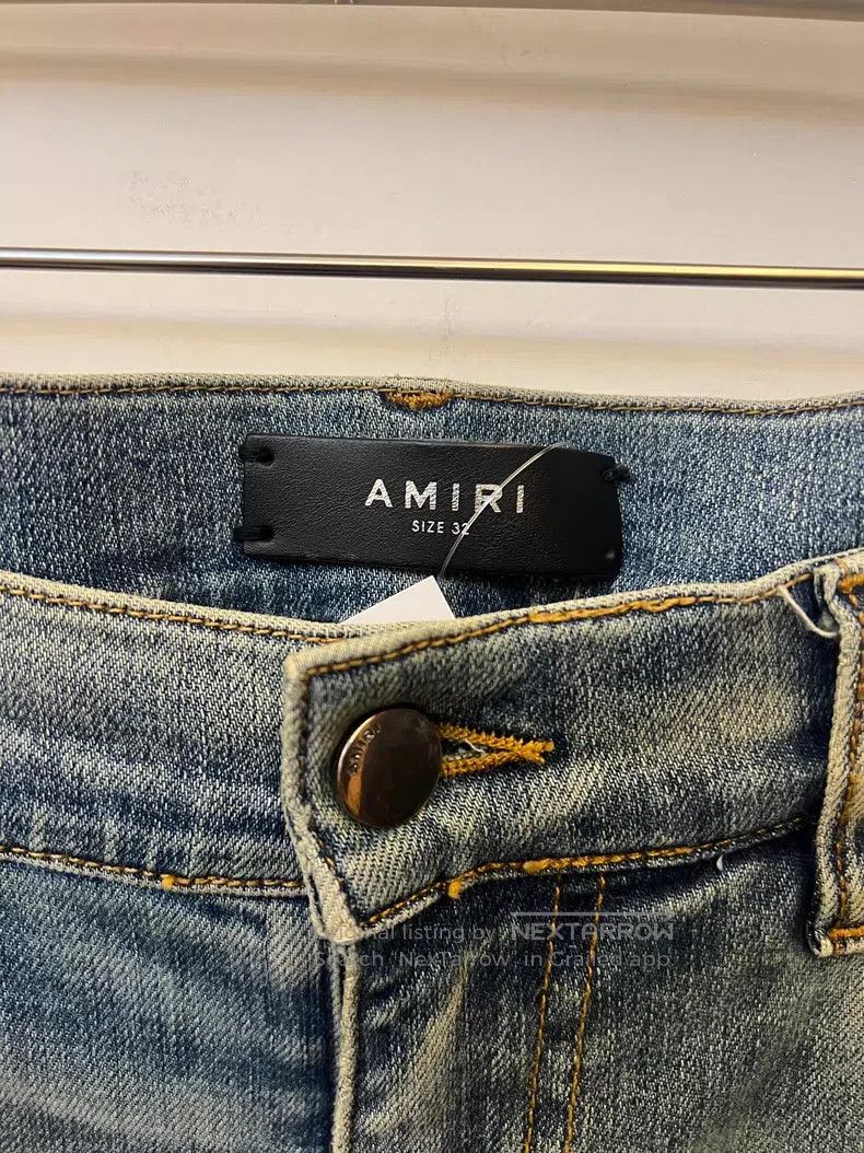 Amiri Amiri Distressed knee-torn water-washed denim pants Size US 32 / EU 48 - 3 Thumbnail