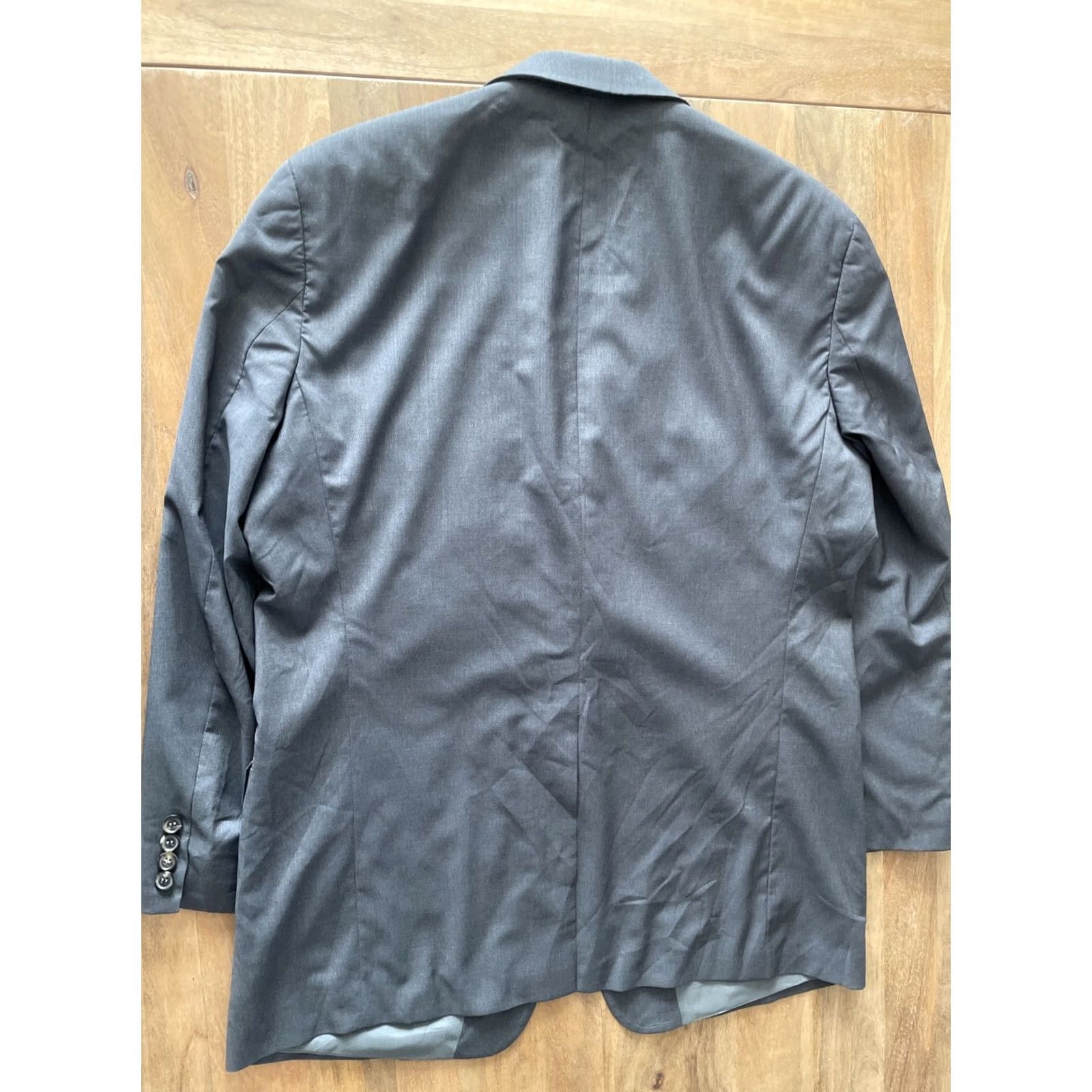 Hugo Boss VINTAGE HUGO BOSS Sport Jacket Coat Mens Gray Wool Blazer 44R Classic Designer Size 44R - 2 Thumbnail