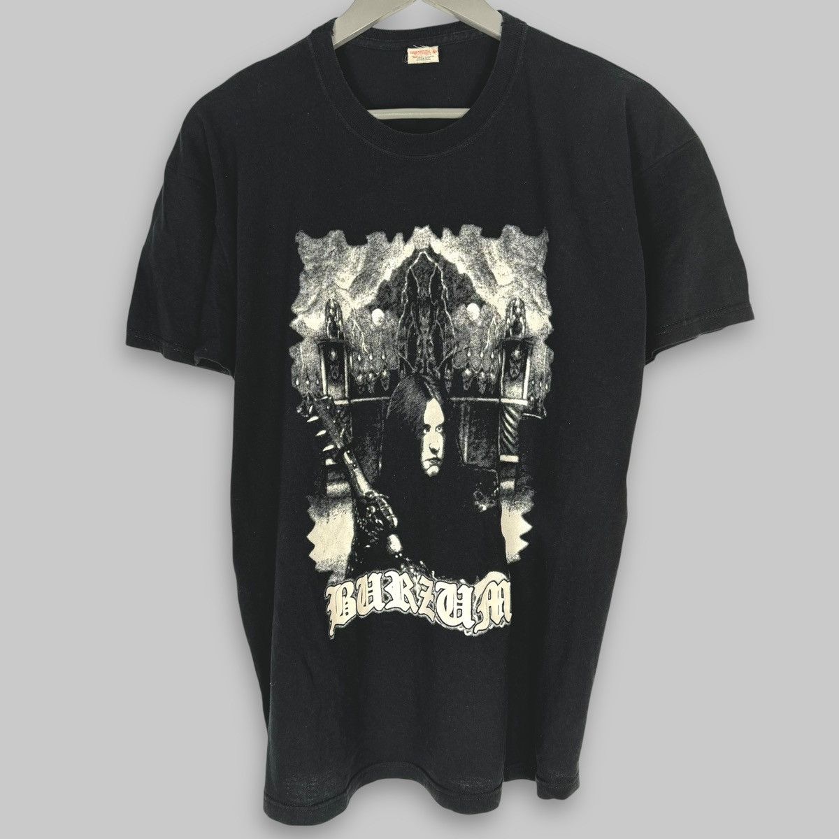 Band Tees Vintage Burzum B/W Picture Euro Screen Stars Metal T Shirt Size US XL / EU 56 / 4 - 1 Thumbnail