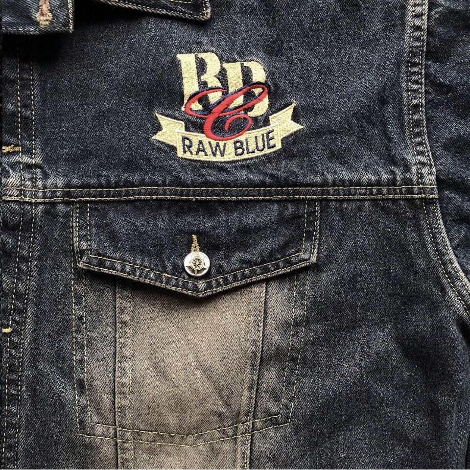 Other Raw Blue Jeans Vintage Embroidered Stonewash Denim Jacket Size US XL / EU 56 / 4 - 4 Thumbnail